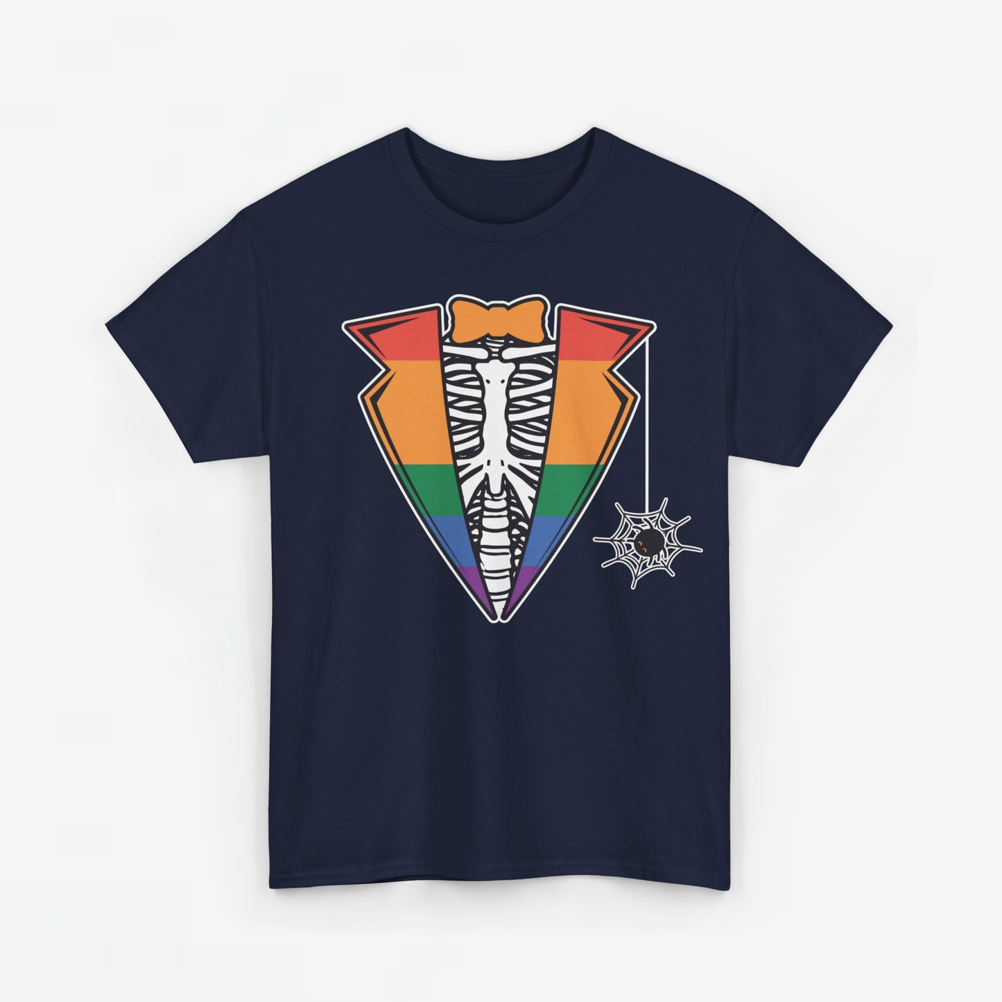 Gay Pride T-shirt - Skelet Regenboog Suit - Oversized #72