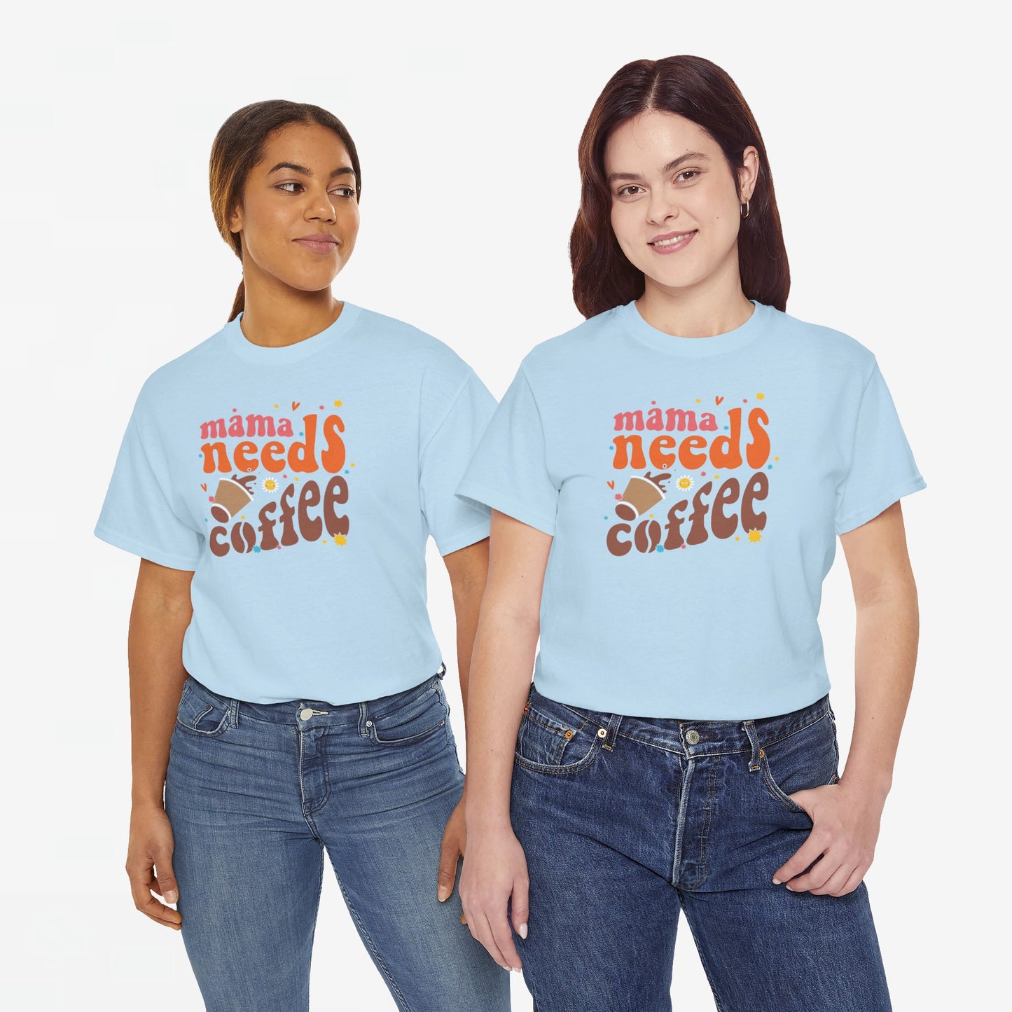 Moederdag Mama Cadeau - T-shirt - Mama Needs Coffee - Oversized - #22