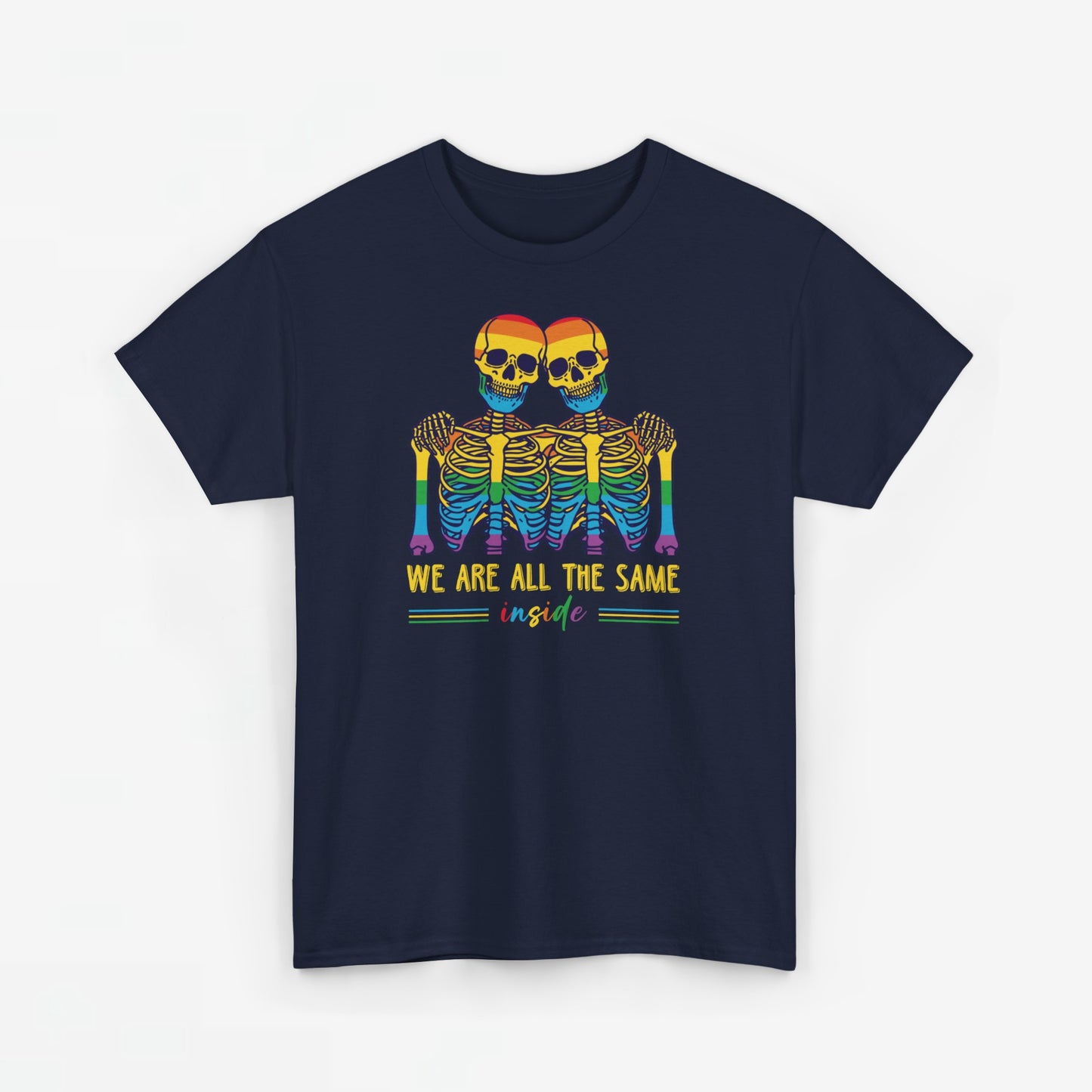 Gay Pride T-shirt - Skelet We Are All The Same - Oversized #79