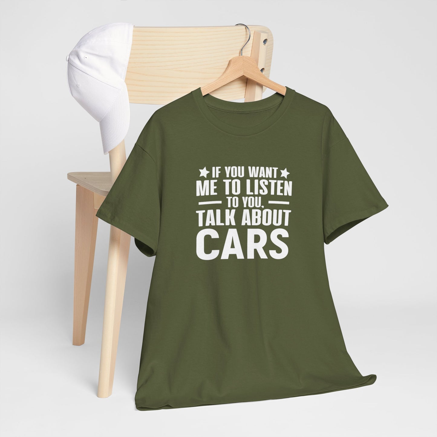 Vaderdag Papa Cadeau - T-shirt - If you want me to listen to you, talk about cars - Oversized #50