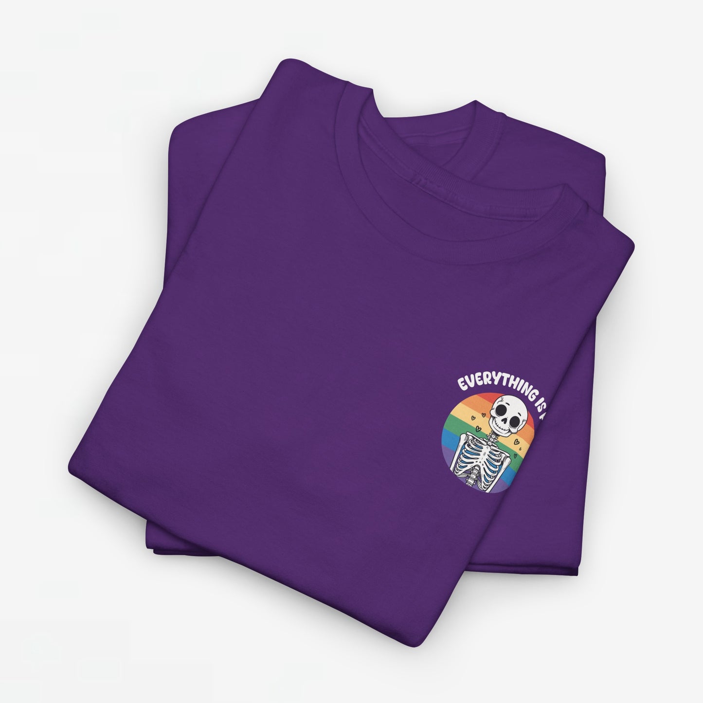 Gay Pride T-shirt - Skelet Everything is Fun - Back Print - Oversized #66