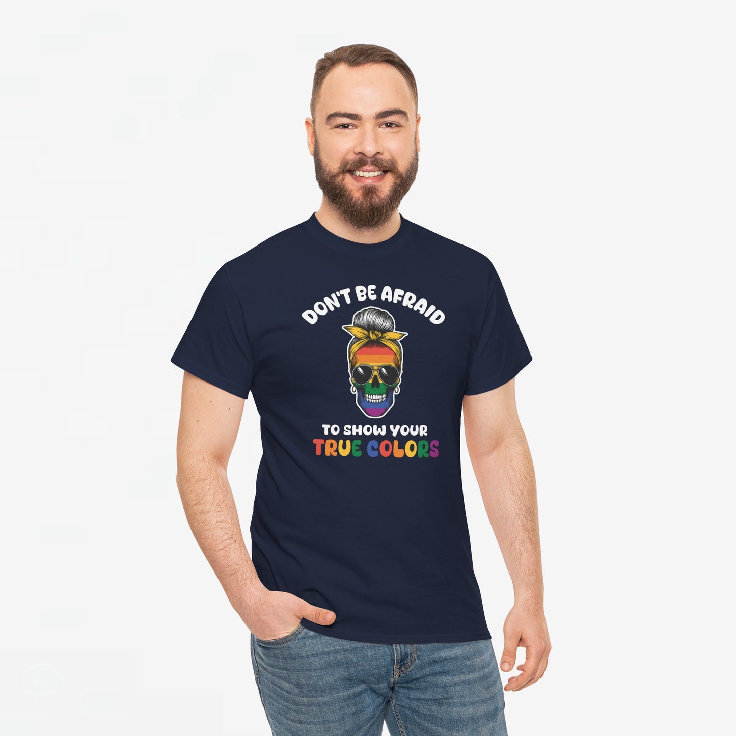 Gay Pride T-shirt - Don't be afraid to show your true colors - Oversized #70