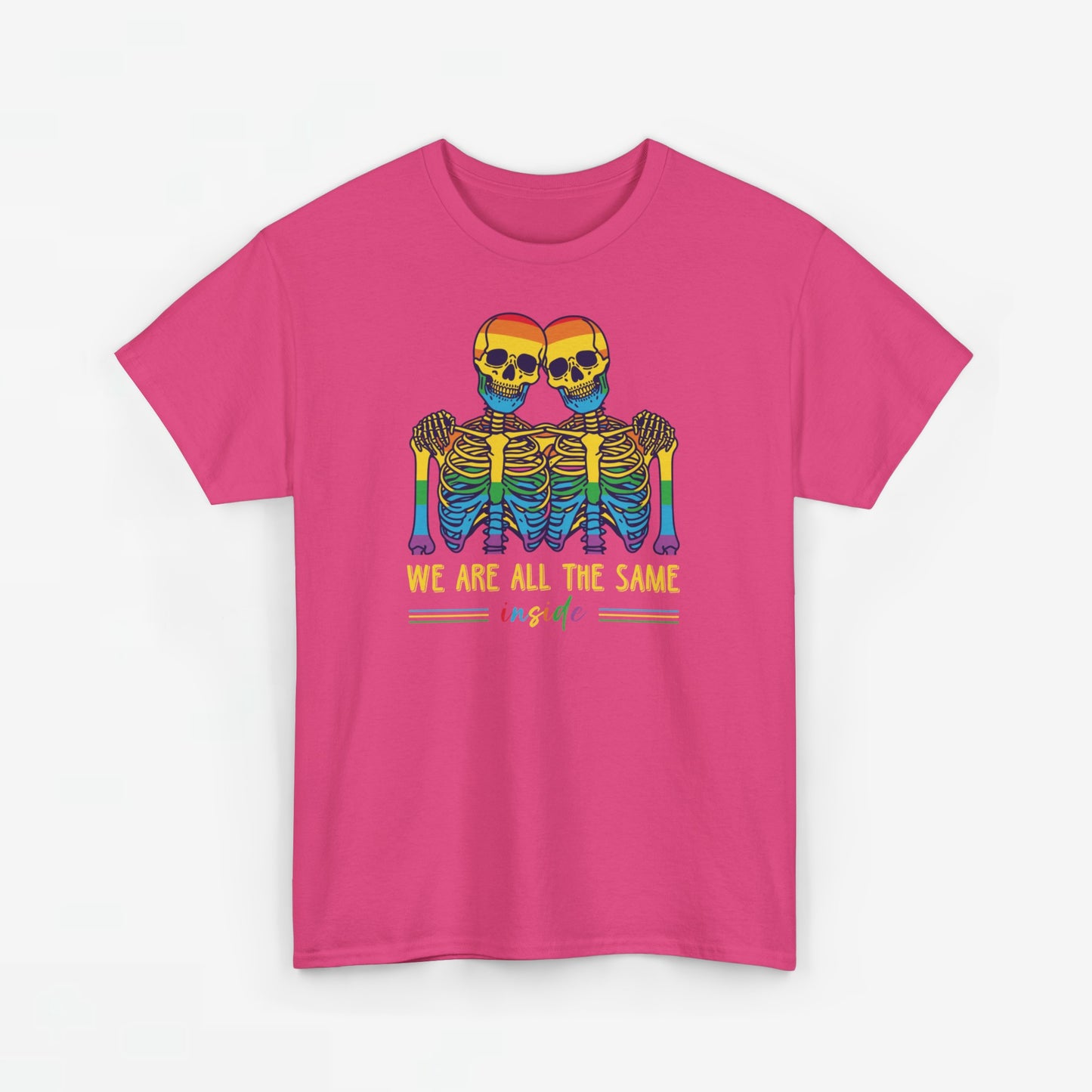 Gay Pride T-shirt - Skelet We Are All The Same - Oversized #79