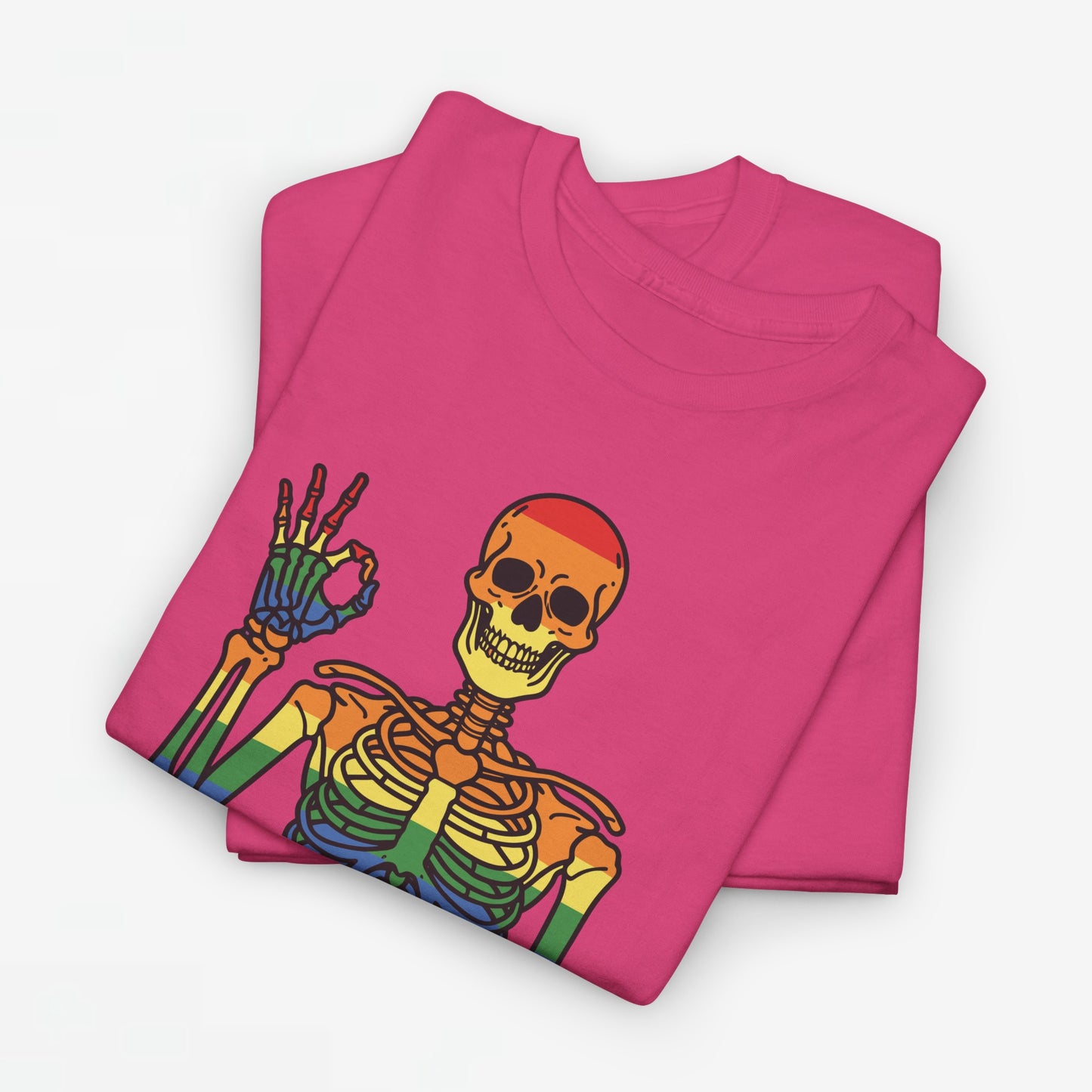 Gay Pride T-shirt - Skelet I'm Okay - Oversized #69