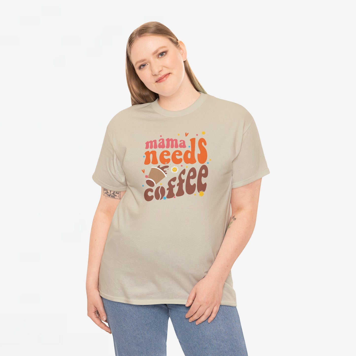 Moederdag Mama Cadeau - T-shirt - Mama Needs Coffee - Oversized - #22
