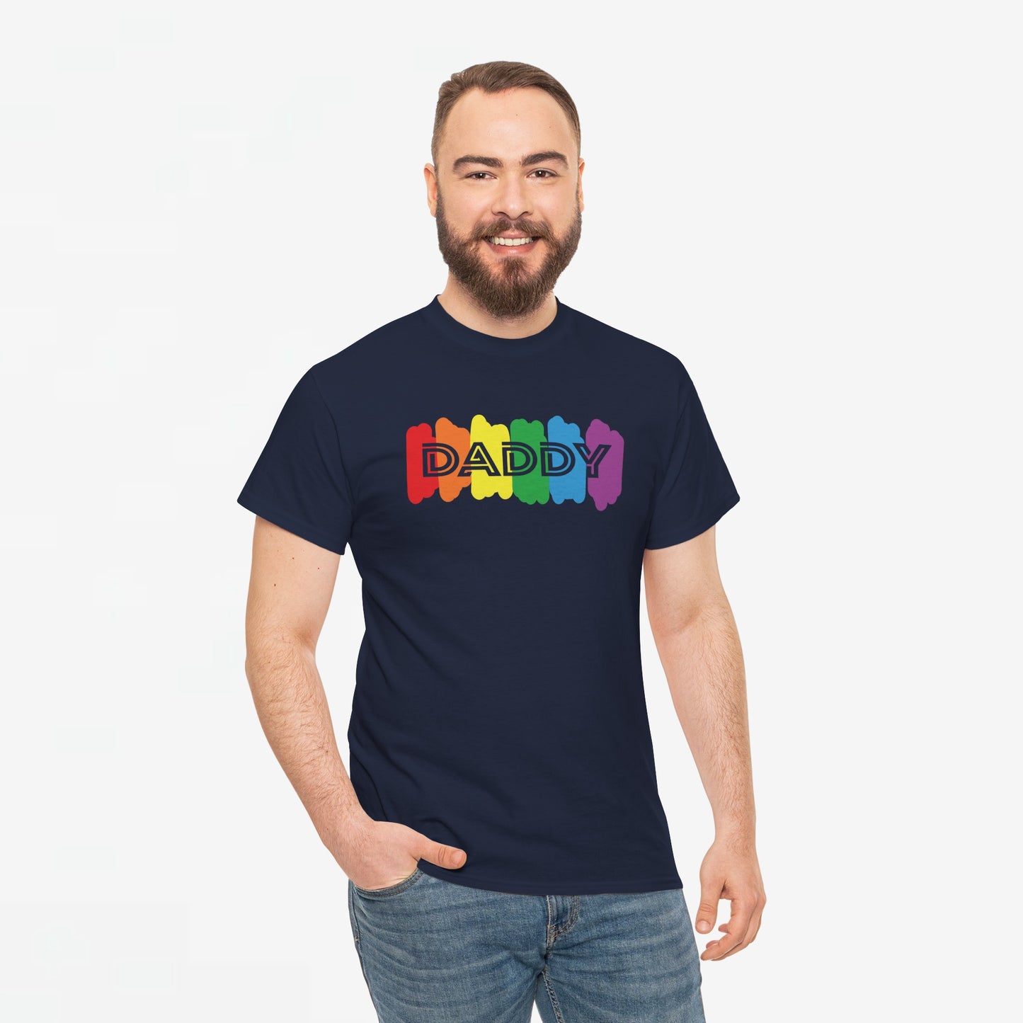 Gay Pride T-shirt - Regenboog Daddy - Oversized #64