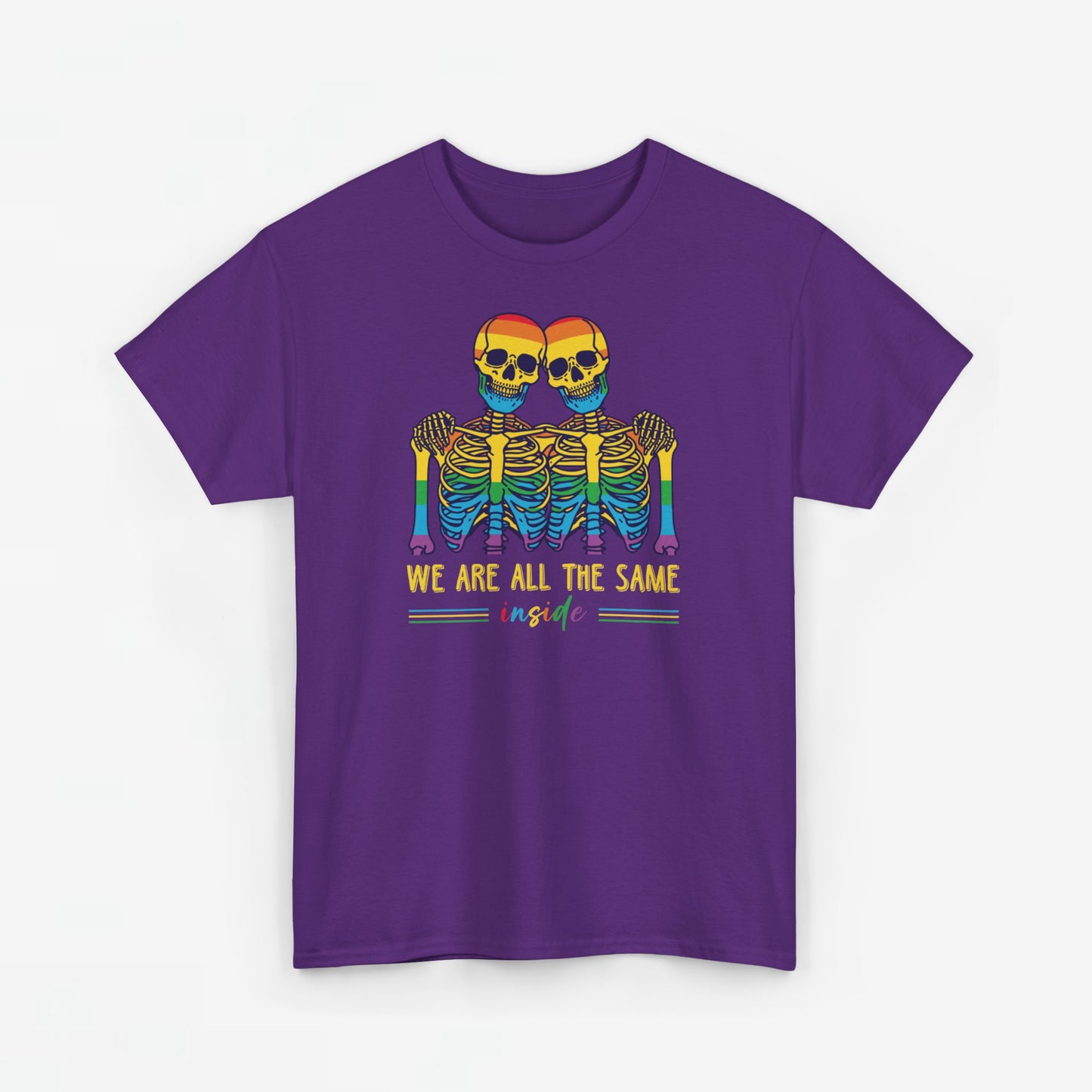 Gay Pride T-shirt - Skelet We Are All The Same - Oversized #79
