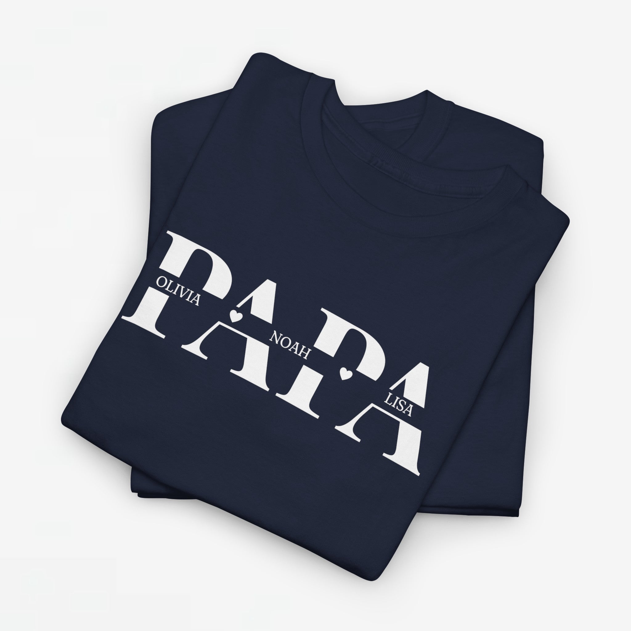 Gepersonaliseerde Vaderdag Papa Cadeau - T-shirt - Papa met namen