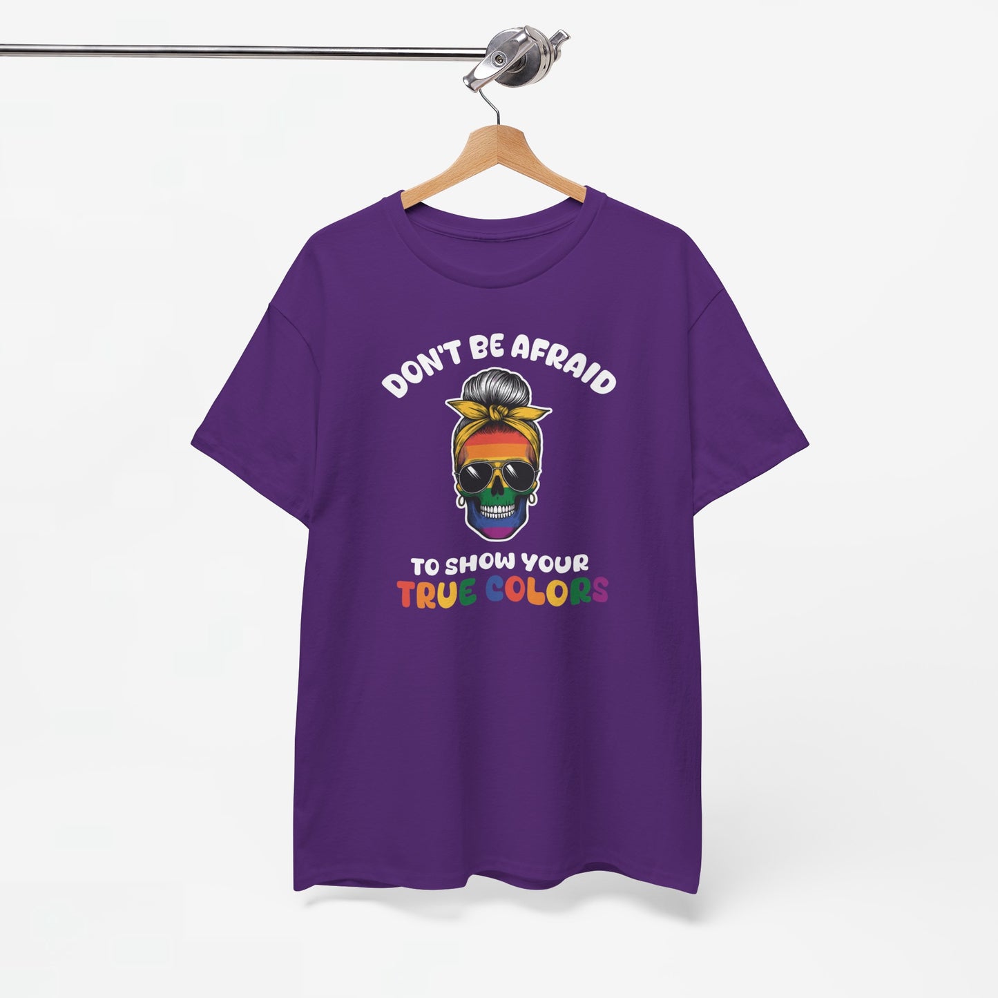 Gay Pride T-shirt - Don't be afraid to show your true colors - Oversized #70