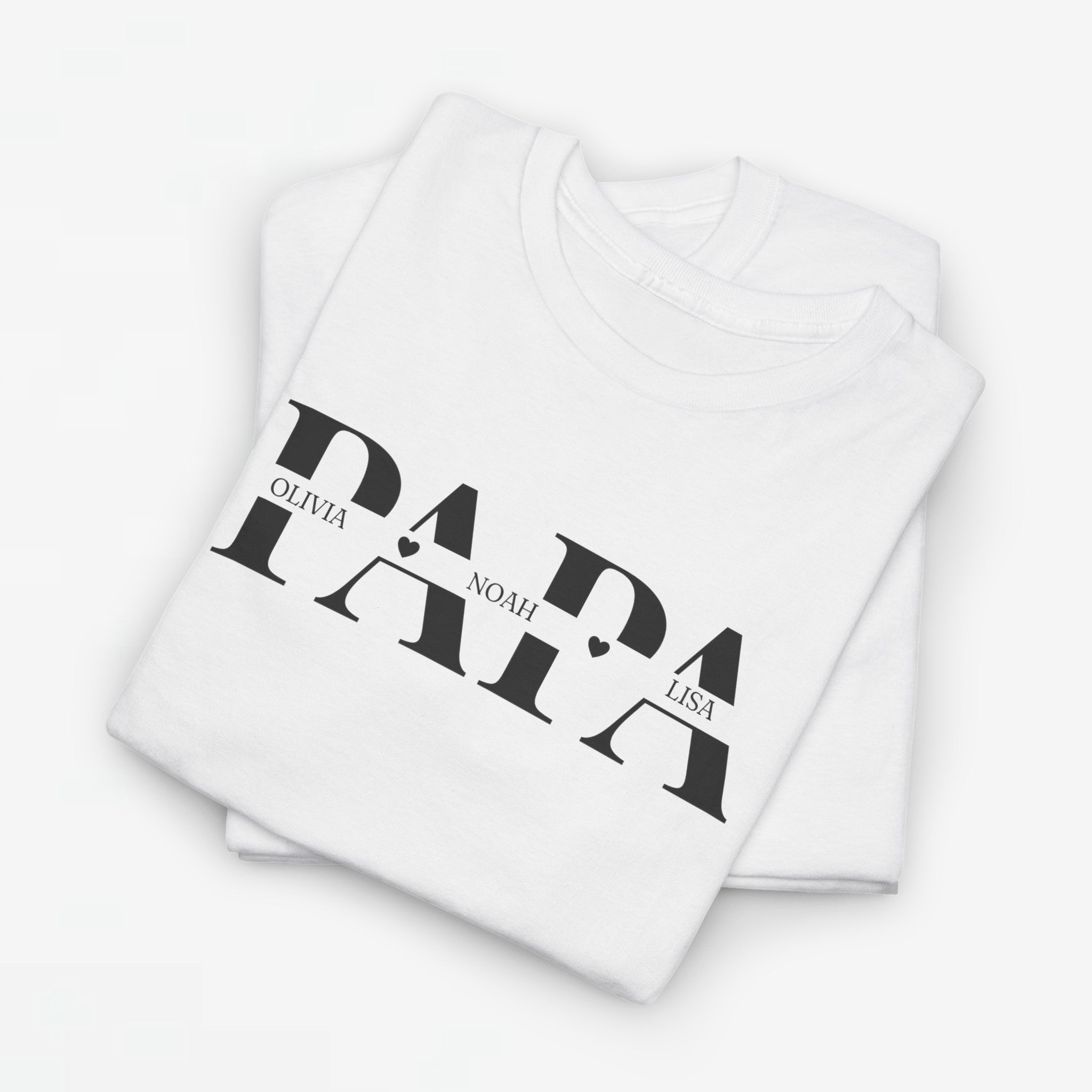 Gepersonaliseerde Vaderdag Papa Cadeau - T-shirt - Papa met namen