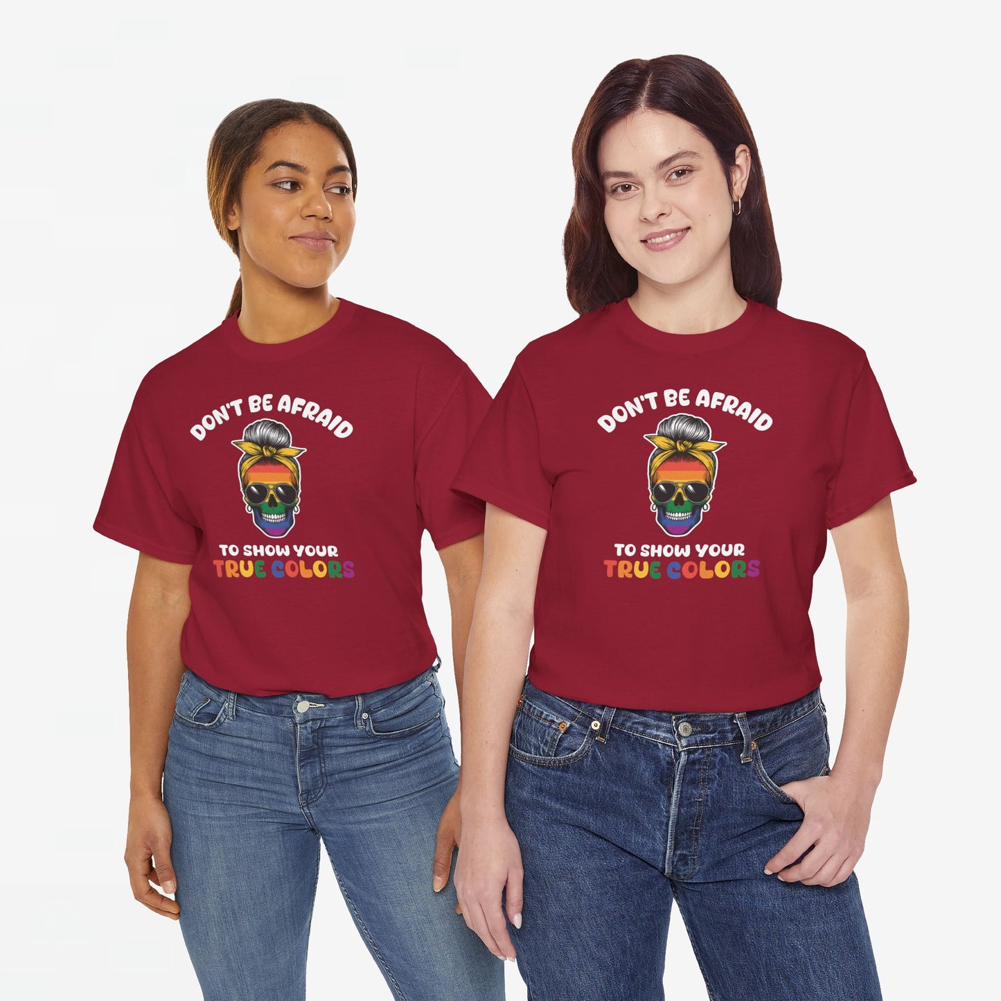 Gay Pride T-shirt - Don't be afraid to show your true colors - Oversized #70