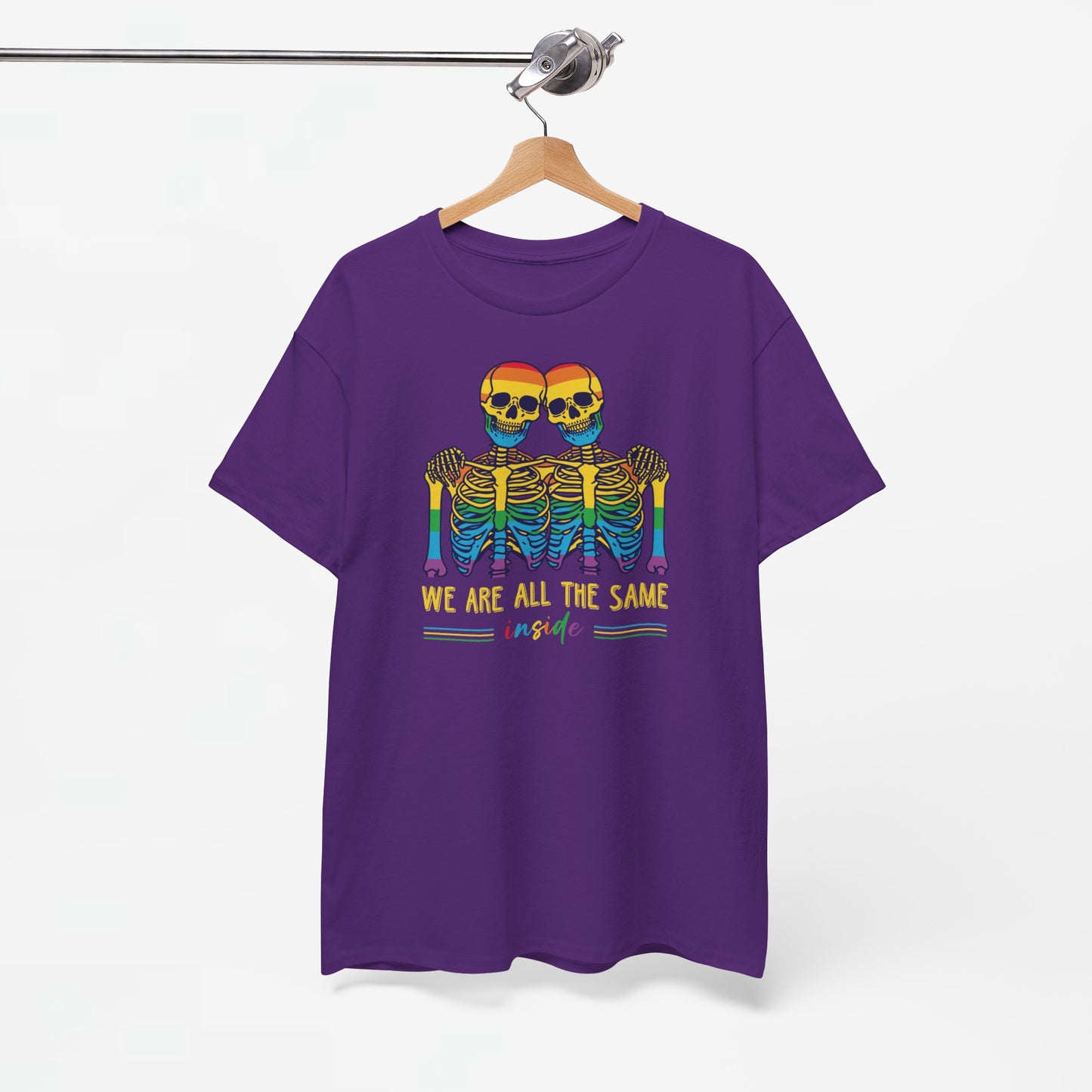 Gay Pride T-shirt - Skelet We Are All The Same - Oversized #79