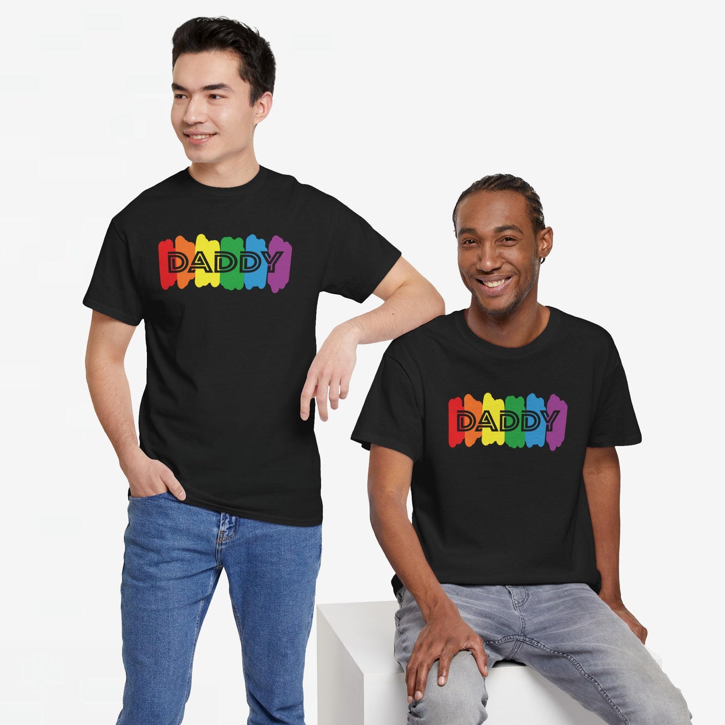 Gay Pride T-shirt - Regenboog Daddy - Oversized #64
