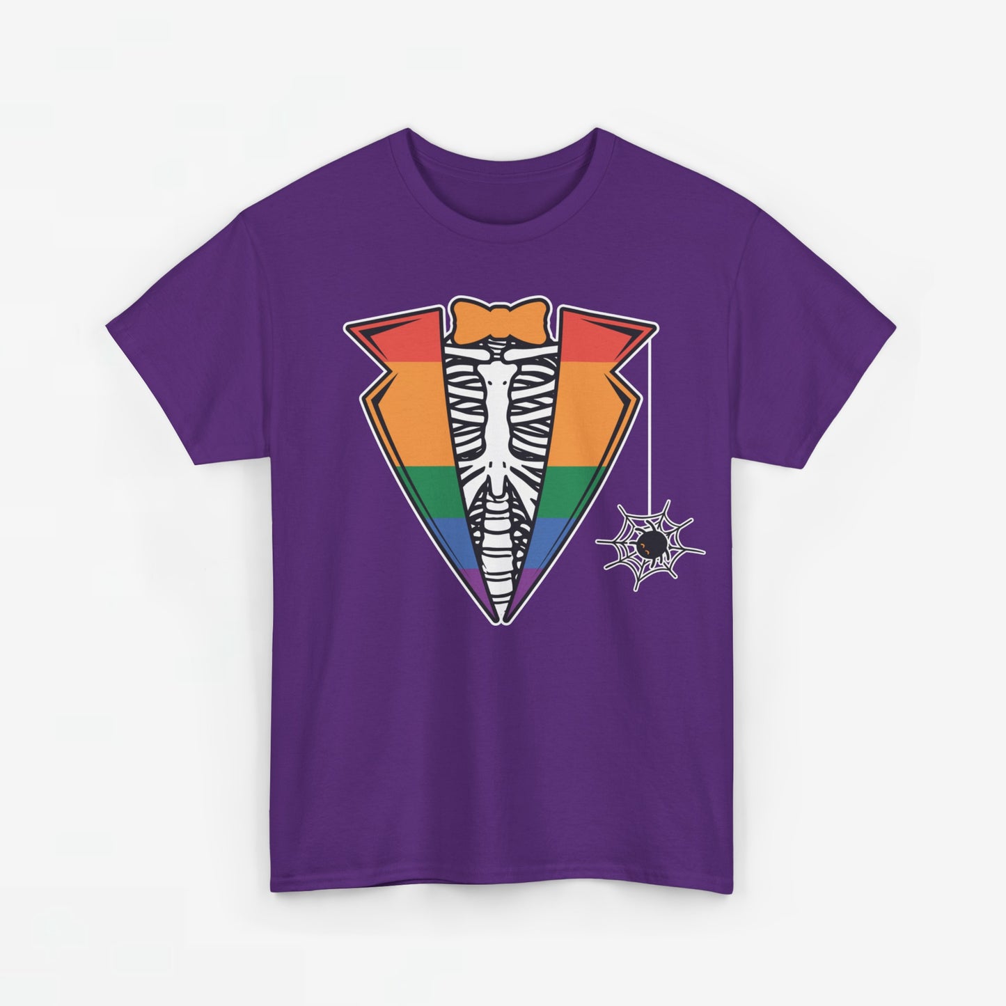 Gay Pride T-shirt - Skelet Regenboog Suit - Oversized #72