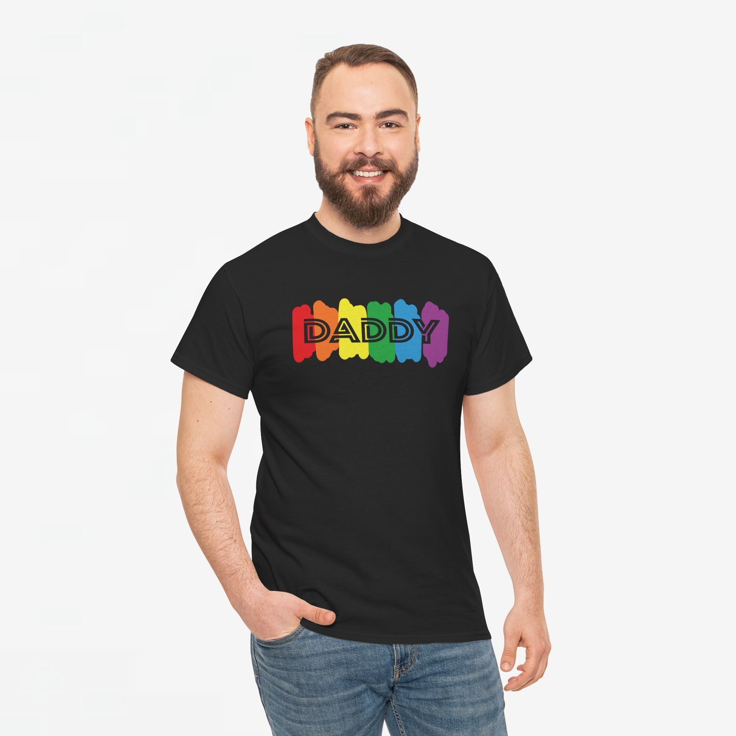 Gay Pride T-shirt - Regenboog Daddy - Oversized #64