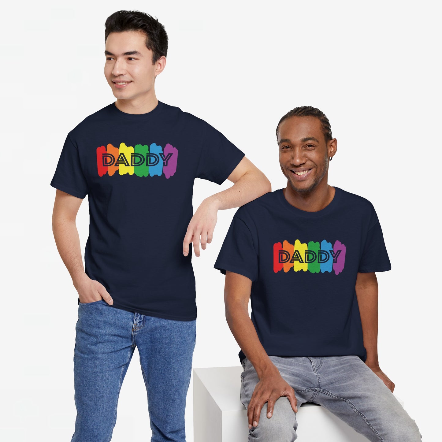 Gay Pride T-shirt - Regenboog Daddy - Oversized #64