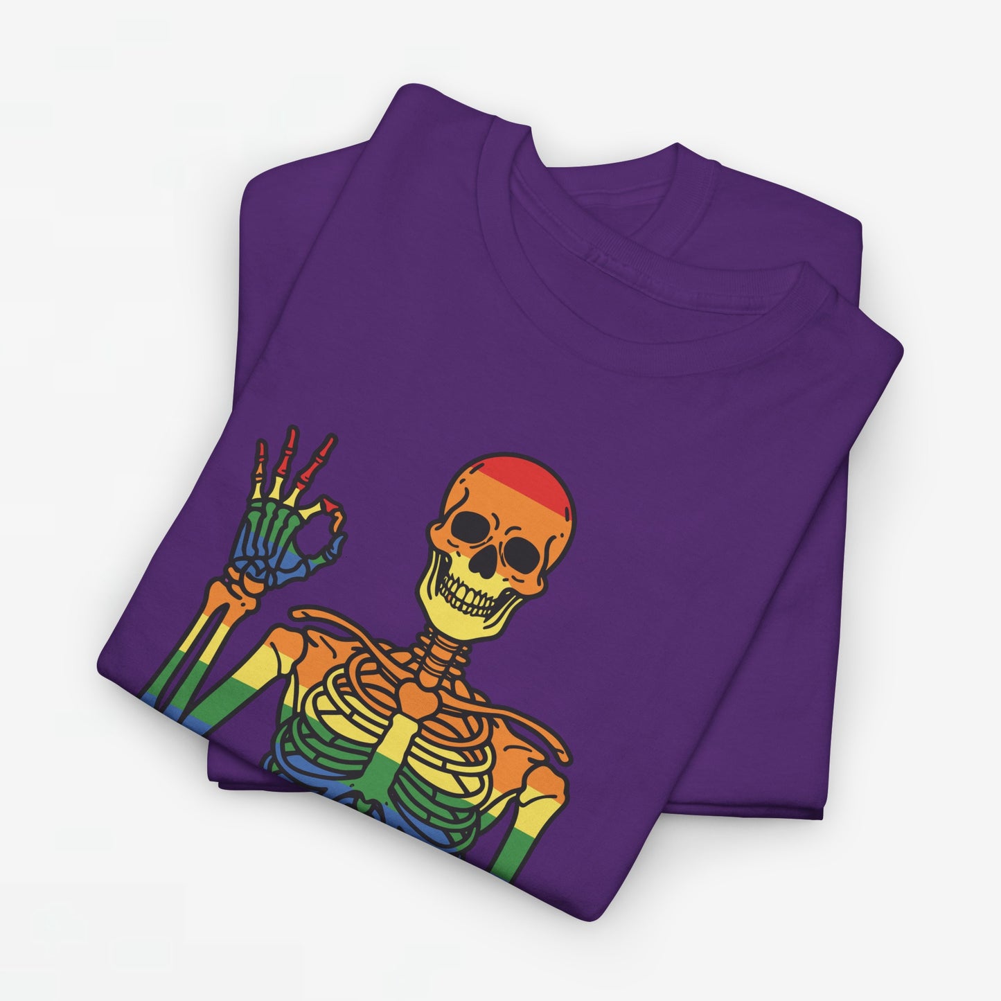 Gay Pride T-shirt - Skelet I'm Okay - Oversized #69