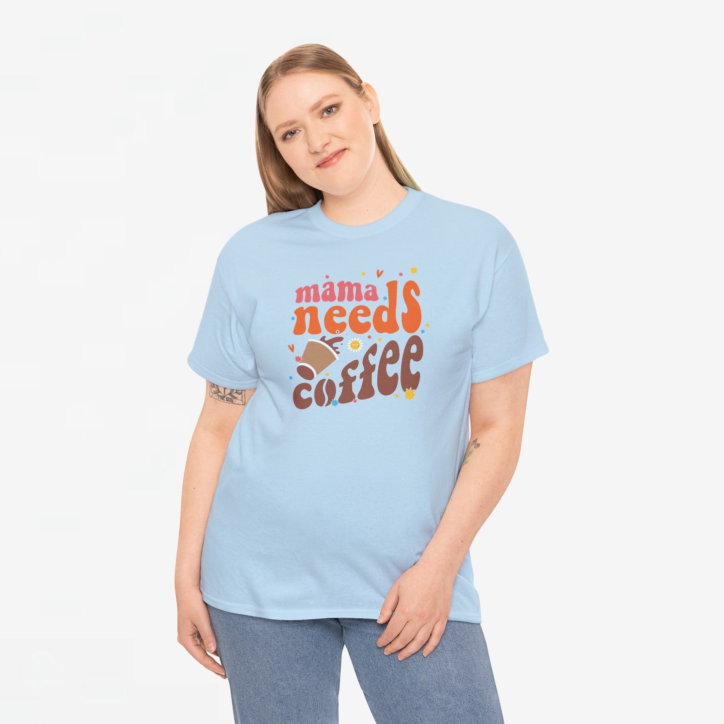 Moederdag Mama Cadeau - T-shirt - Mama Needs Coffee - Oversized - #22