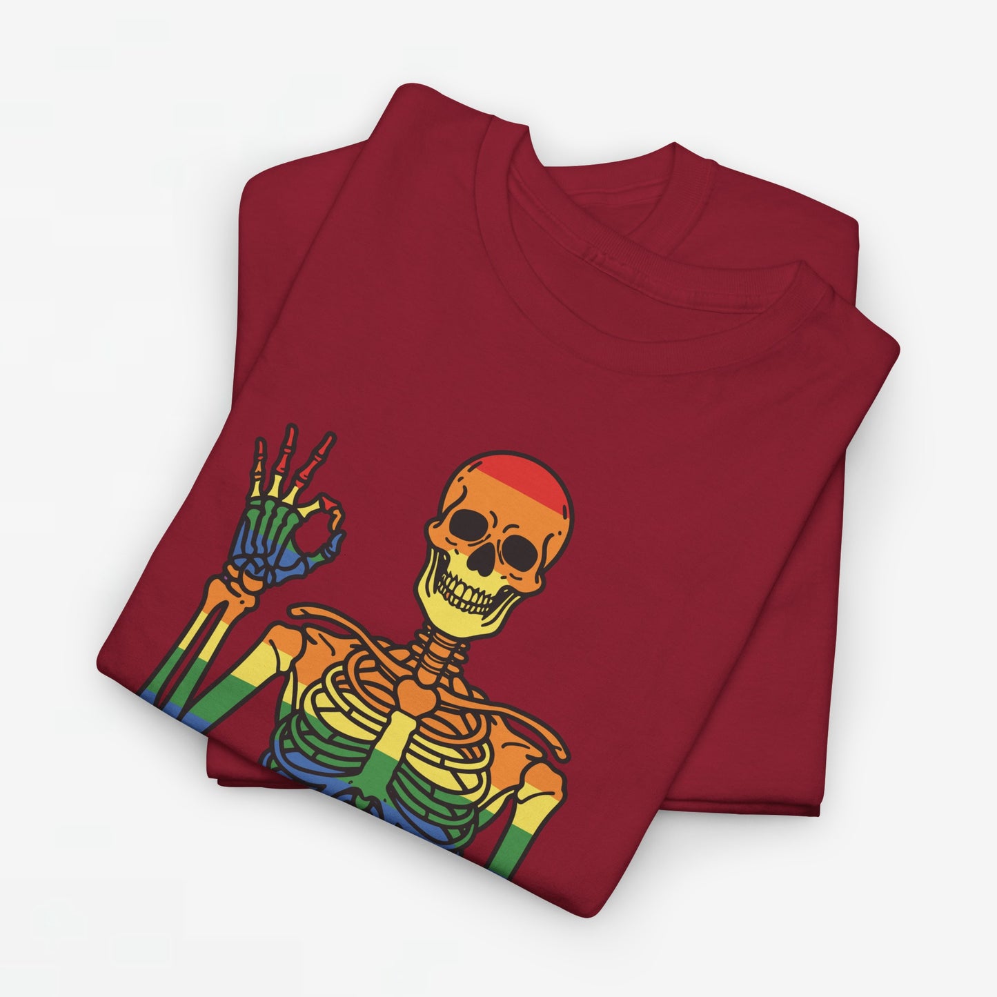 Gay Pride T-shirt - Skelet I'm Okay - Oversized #69