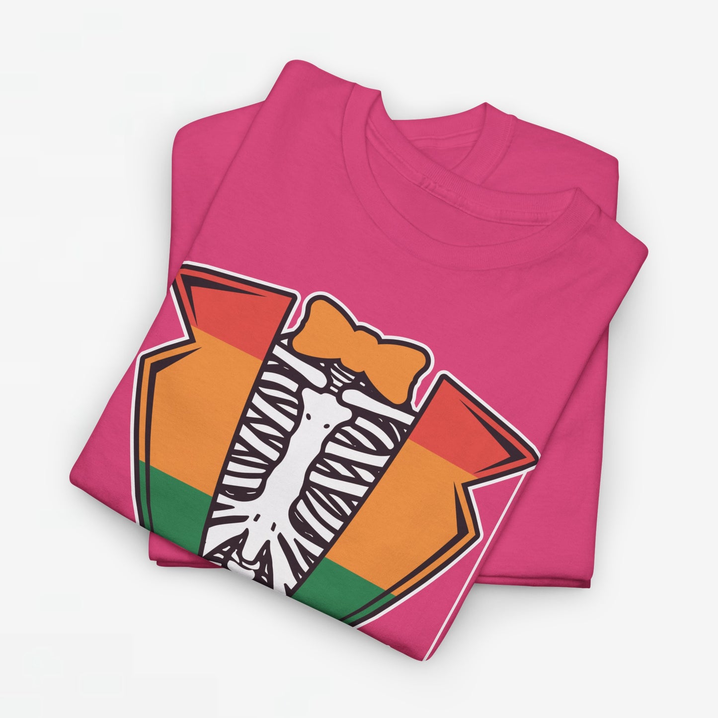 Gay Pride T-shirt - Skelet Regenboog Suit - Oversized #72