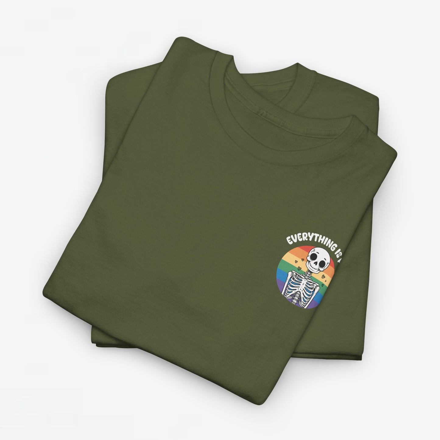 Gay Pride T-shirt - Skelet Everything is Fun - Back Print - Oversized #66