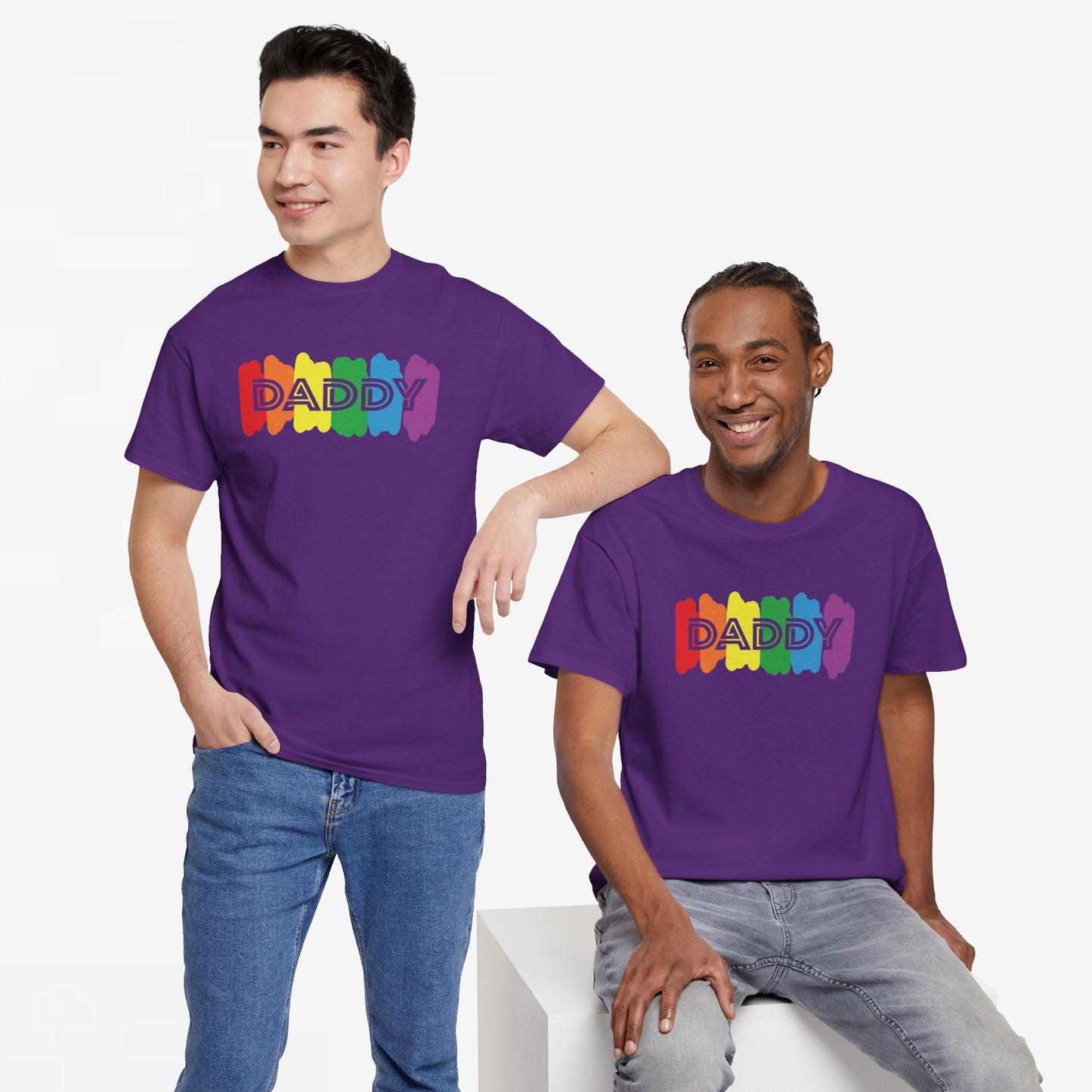 Gay Pride T-shirt - Regenboog Daddy - Oversized #64