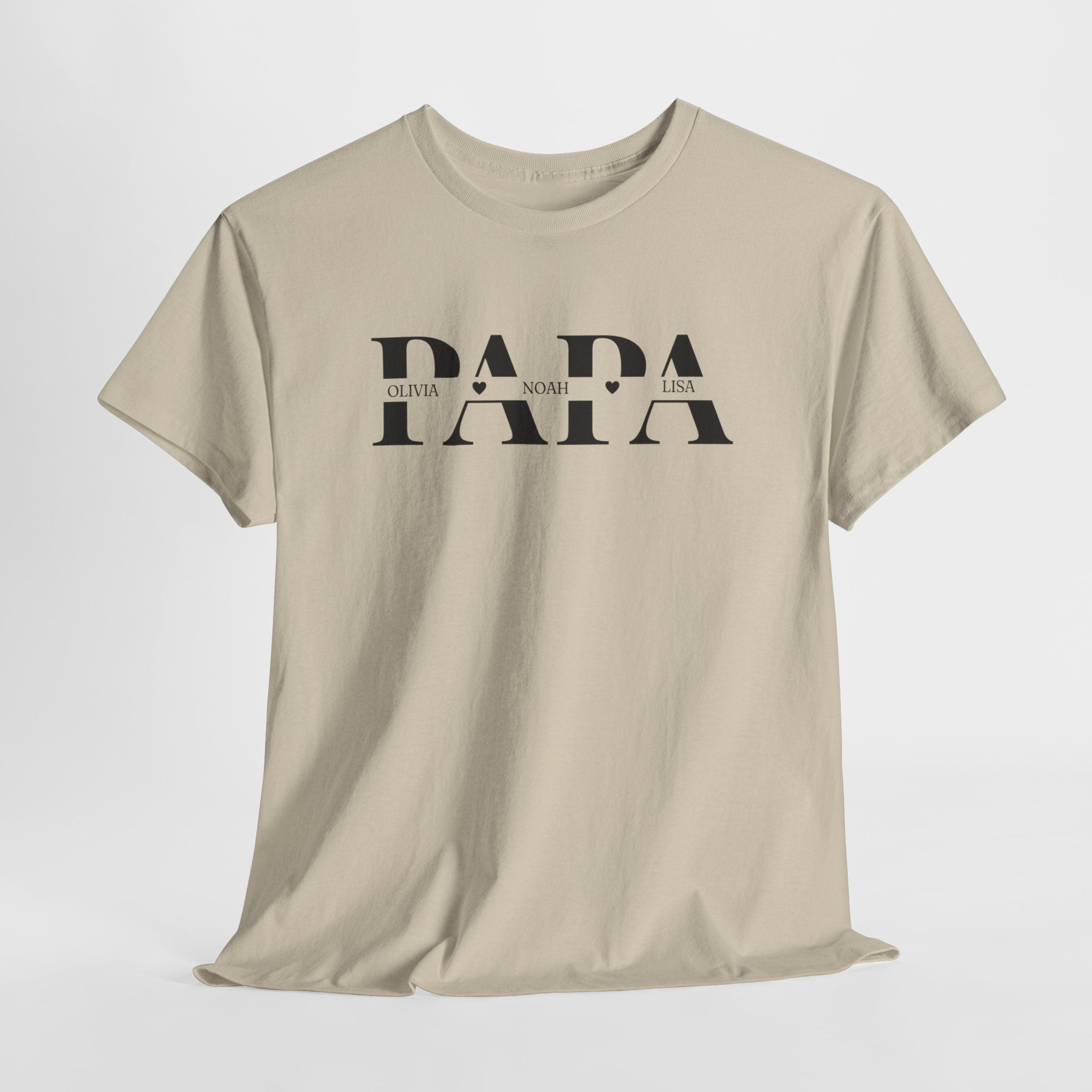 Gepersonaliseerde Vaderdag Papa Cadeau - T-shirt - Papa met namen