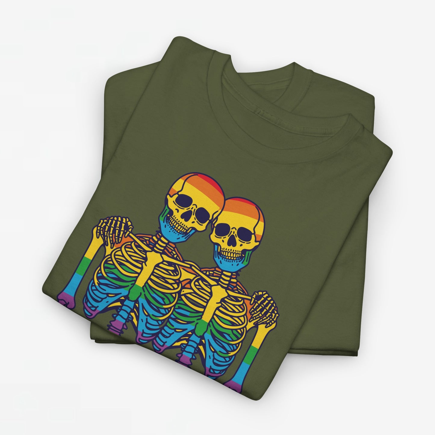 Gay Pride T-shirt - Skelet We Are All The Same - Oversized #79