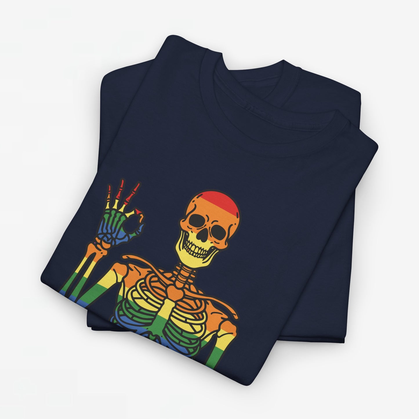 Gay Pride T-shirt - Skelet I'm Okay - Oversized #69
