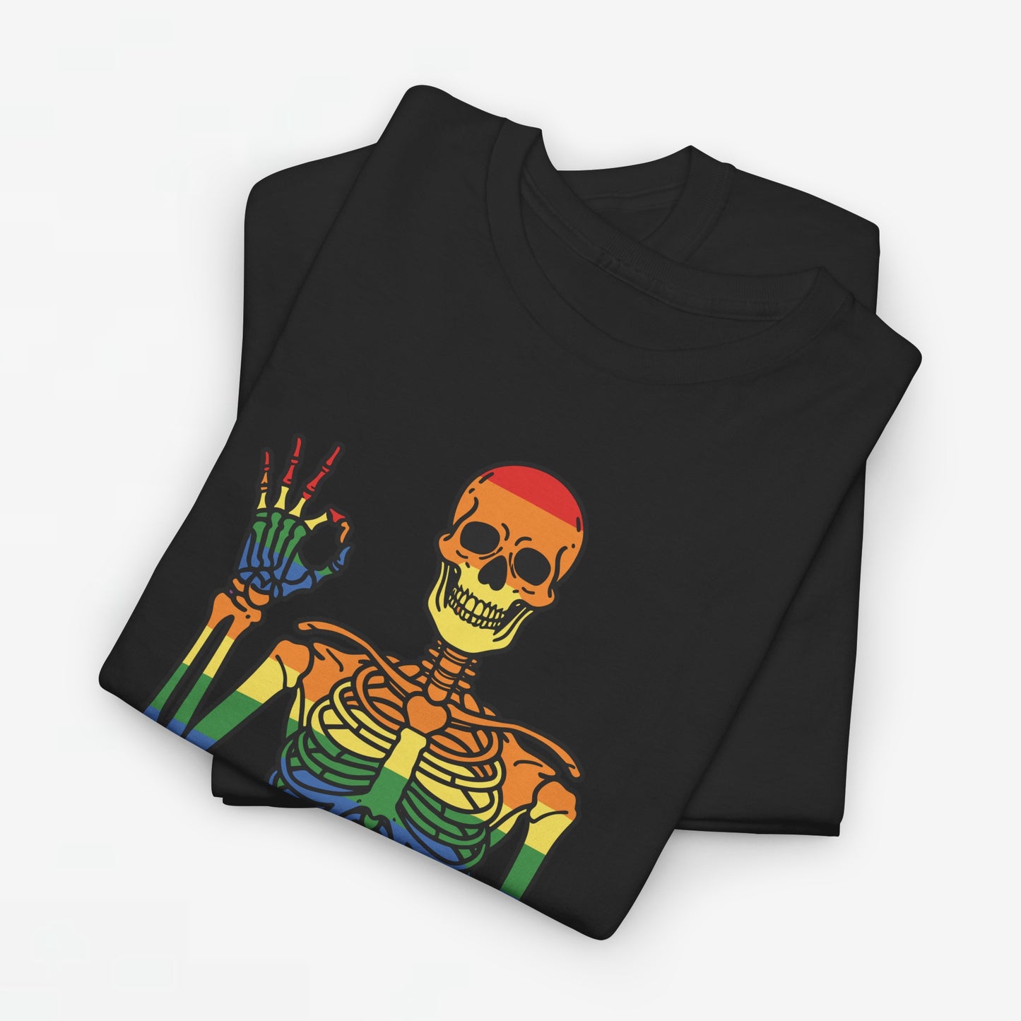 Gay Pride T-shirt - Skelet I'm Okay - Oversized #69
