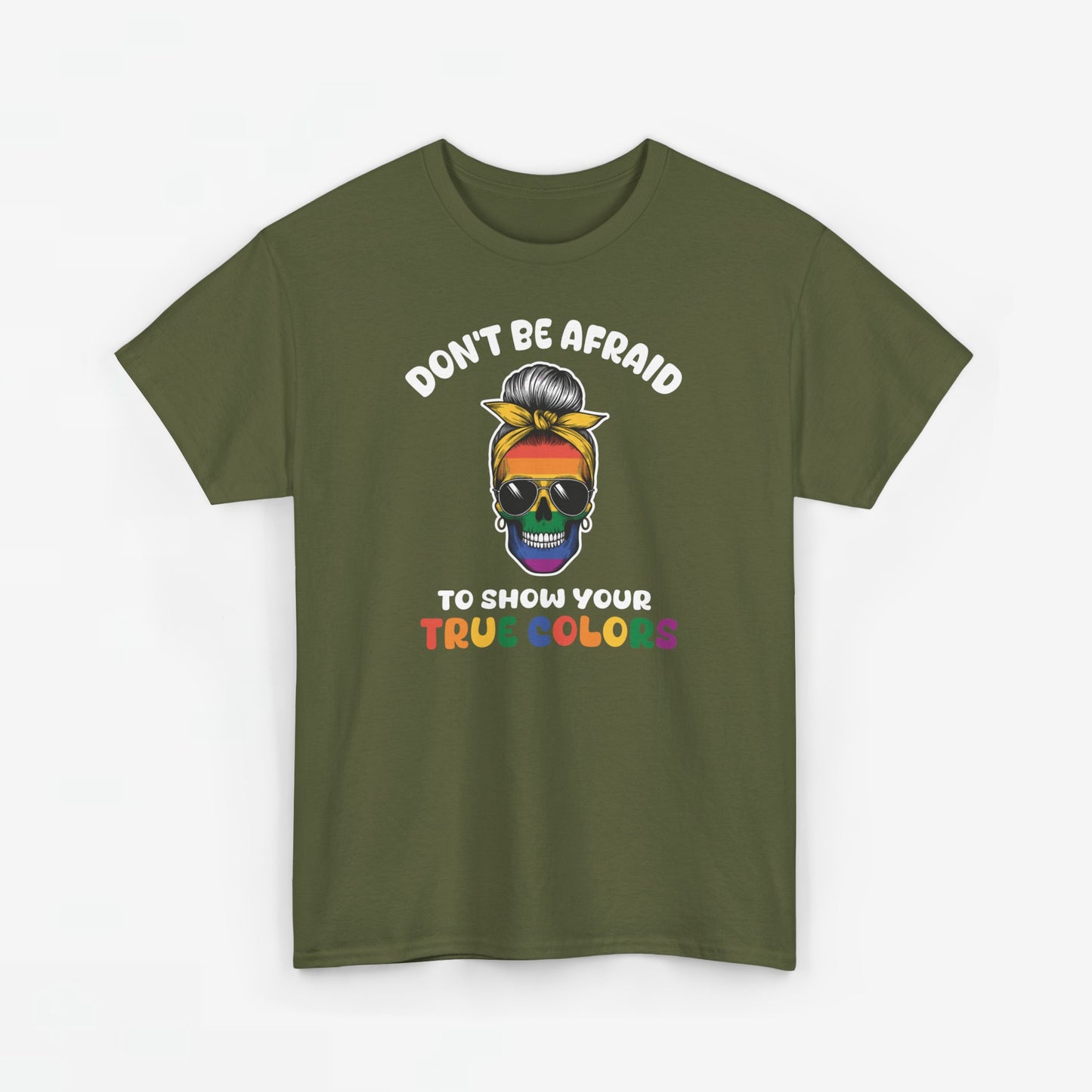 Gay Pride T-shirt - Don't be afraid to show your true colors - Oversized #70