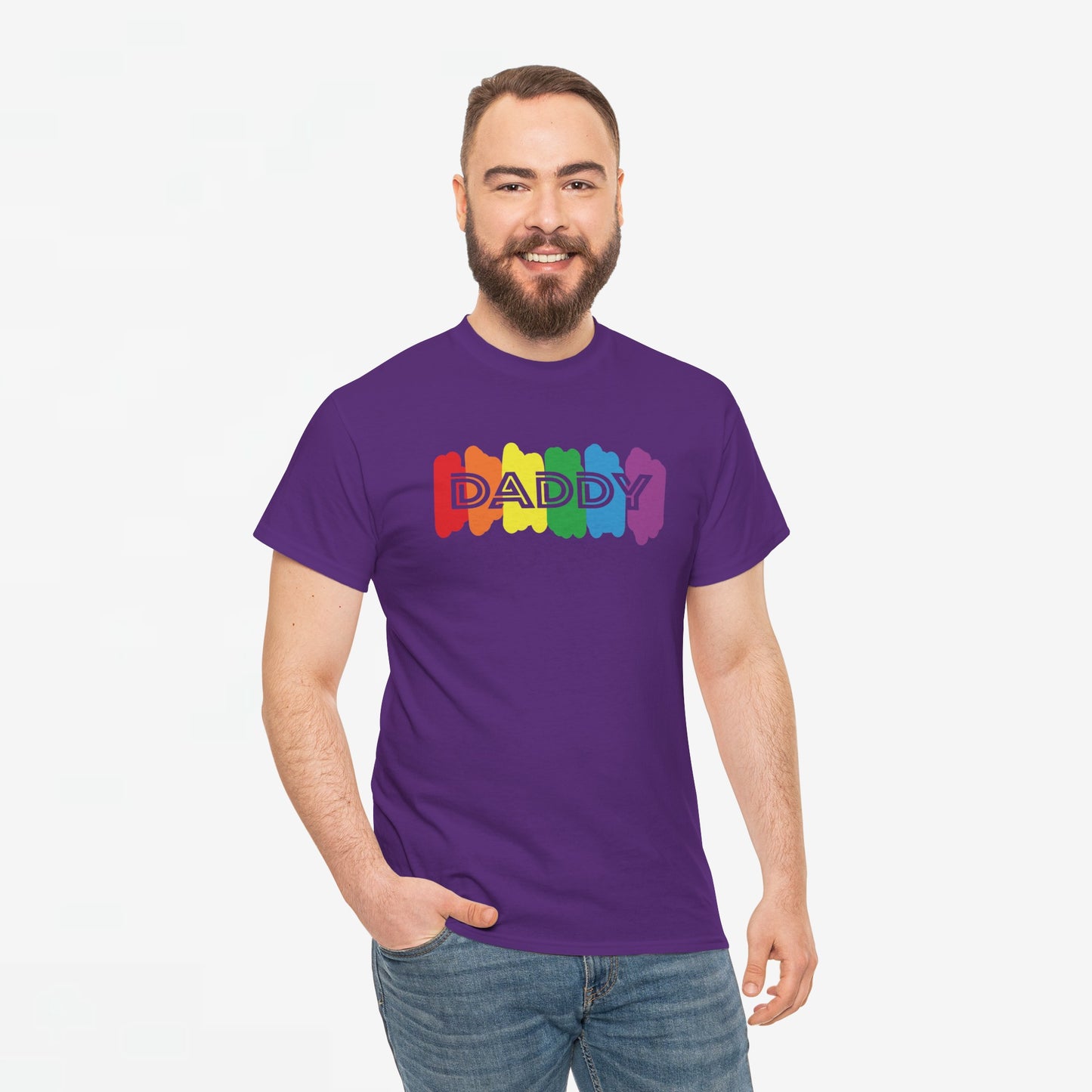 Gay Pride T-shirt - Regenboog Daddy - Oversized #64