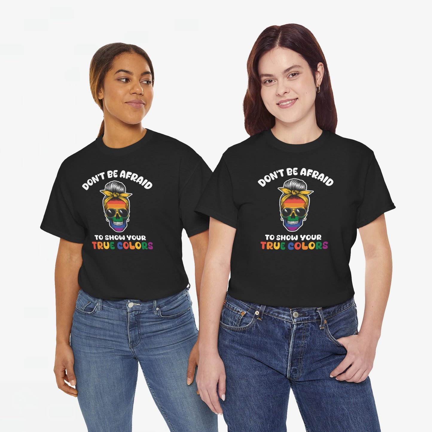 Gay Pride T-shirt - Don't be afraid to show your true colors - Oversized #70