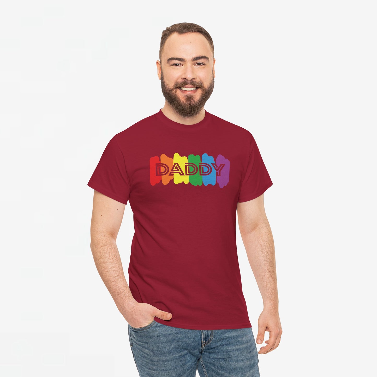 Gay Pride T-shirt - Regenboog Daddy - Oversized #64