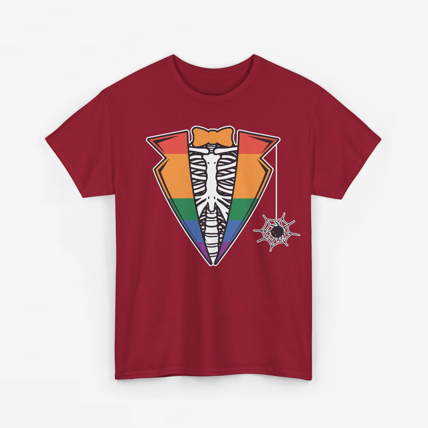 Gay Pride T-shirt - Skelet Regenboog Suit - Oversized #72