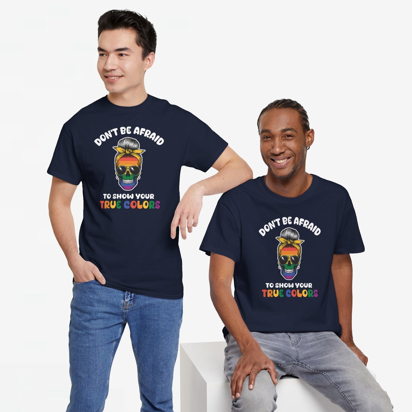 Gay Pride T-shirt - Don't be afraid to show your true colors - Oversized #70