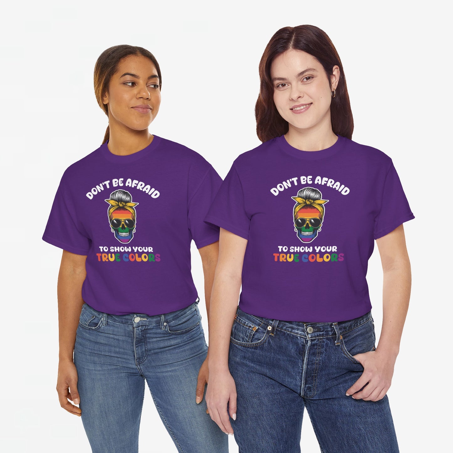 Gay Pride T-shirt - Don't be afraid to show your true colors - Oversized #70