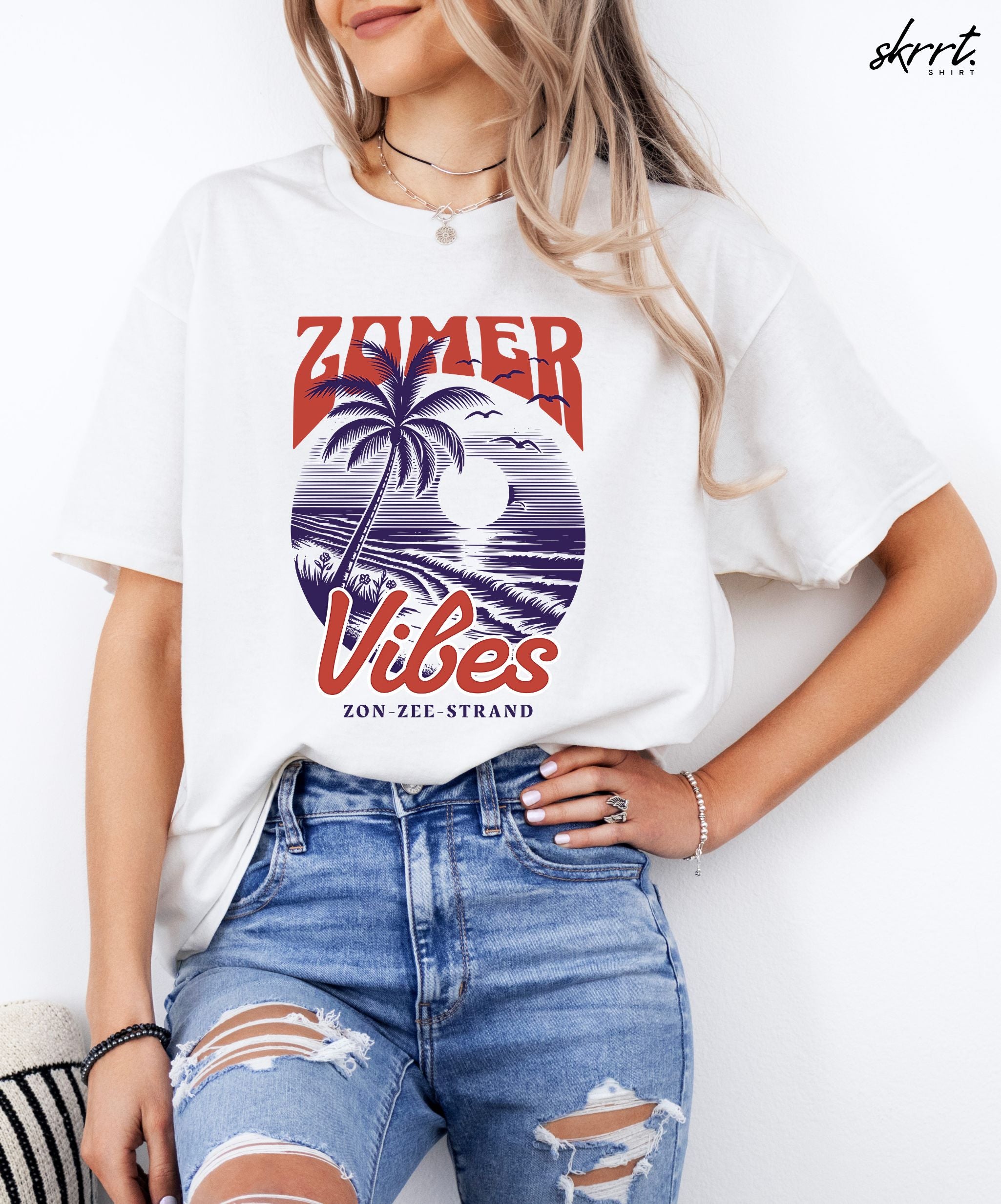 Dames Zomer Oversized T-shirt met print - Zomer Vibes #1