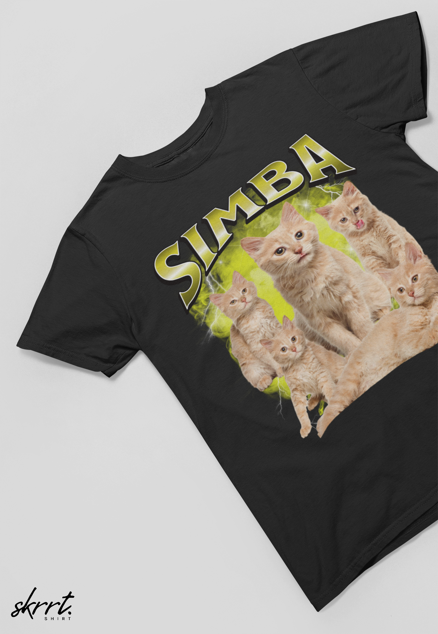 Gepersonaliseerd Huisdier Kat Foto T-shirt