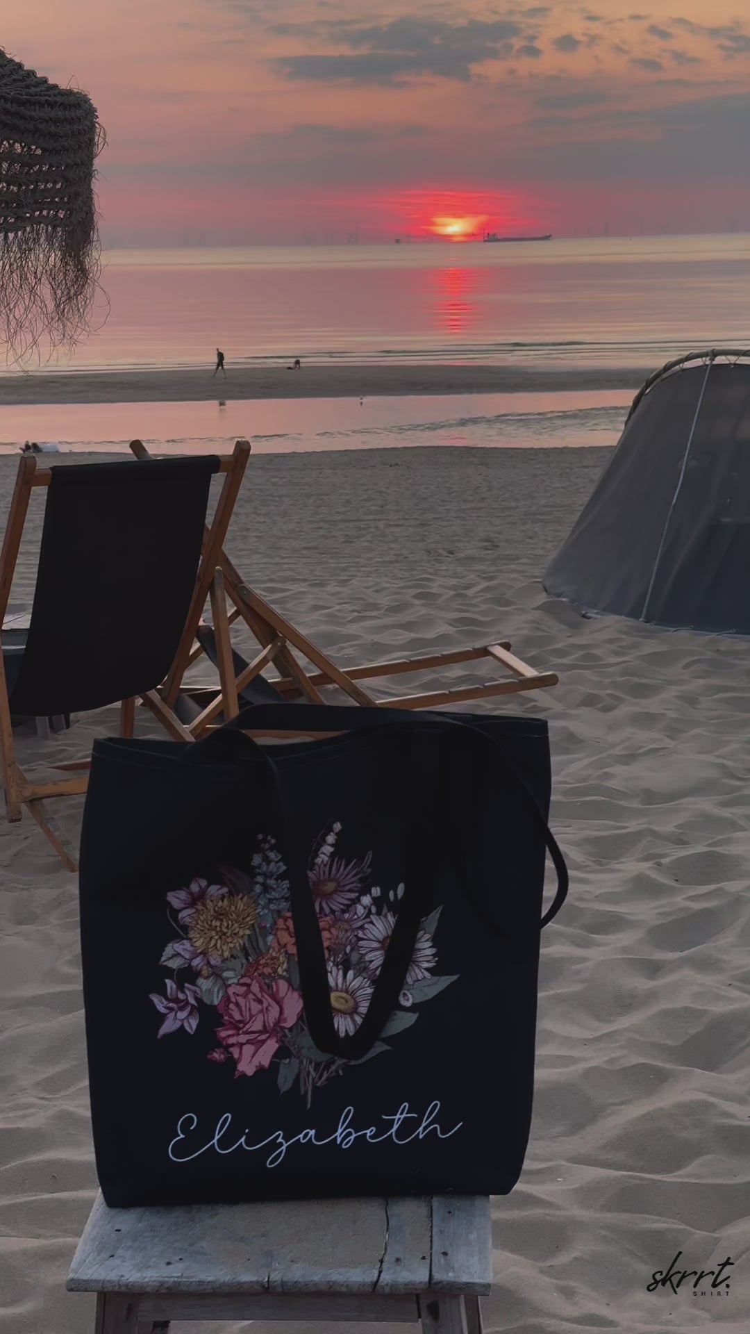 Tote Bag met Geboortemaand Bloemenboeket