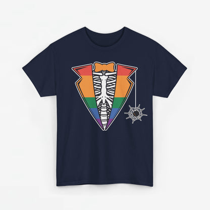 Gay Pride T-shirt - Skelet Regenboog Suit - Oversized #72