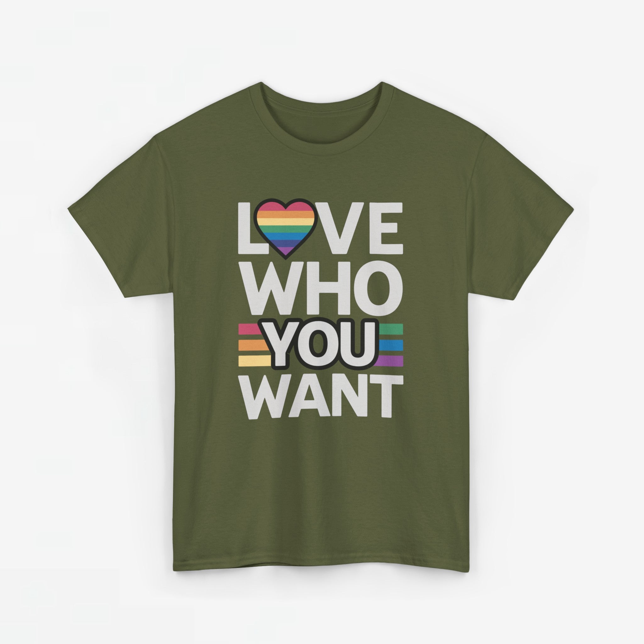 Gay Pride T-shirt - Love Who You Want - Oversized #52