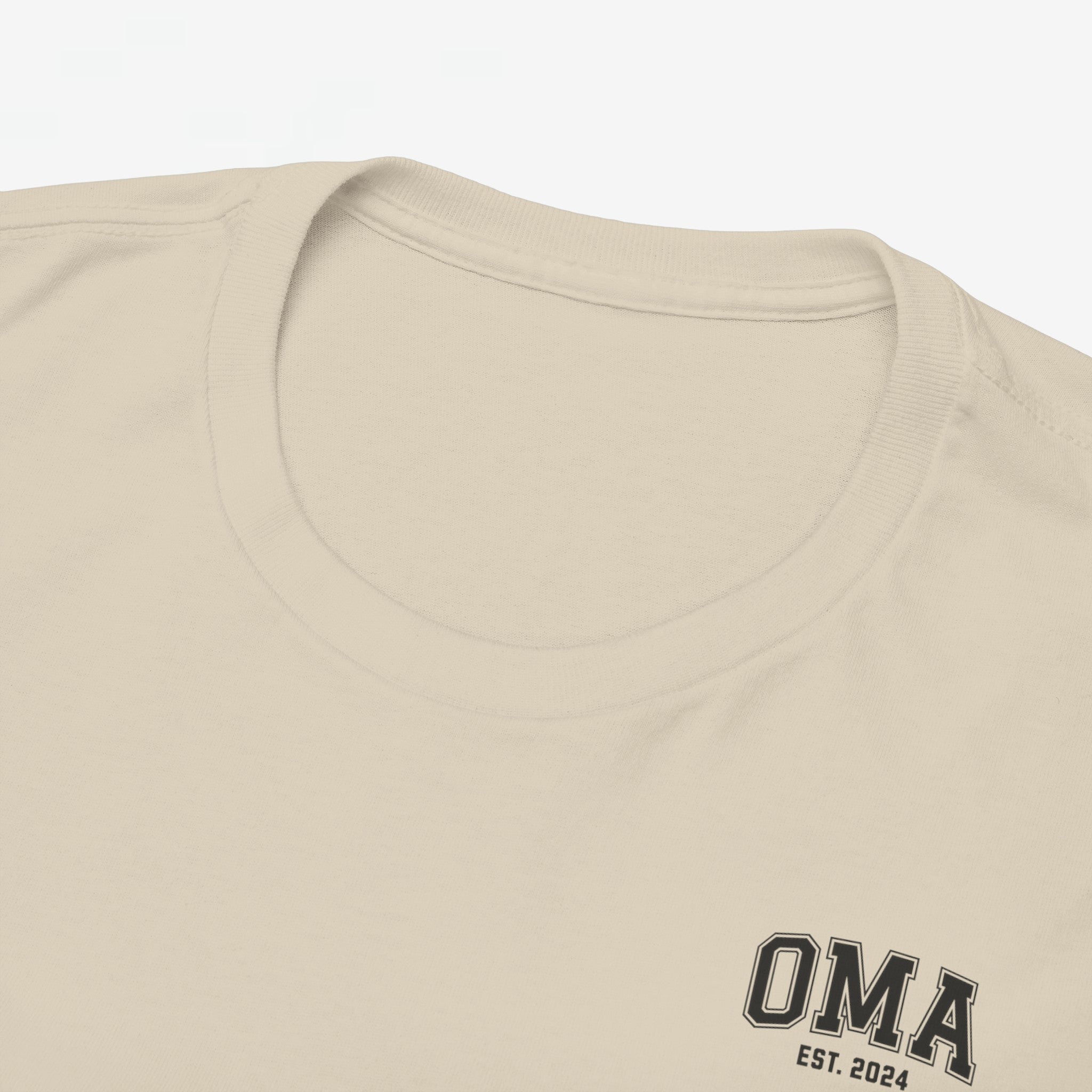 Gepersonaliseerde Moederdag Mama Cadeau - T-shirt - OMA kleine print - EST [Jaar]