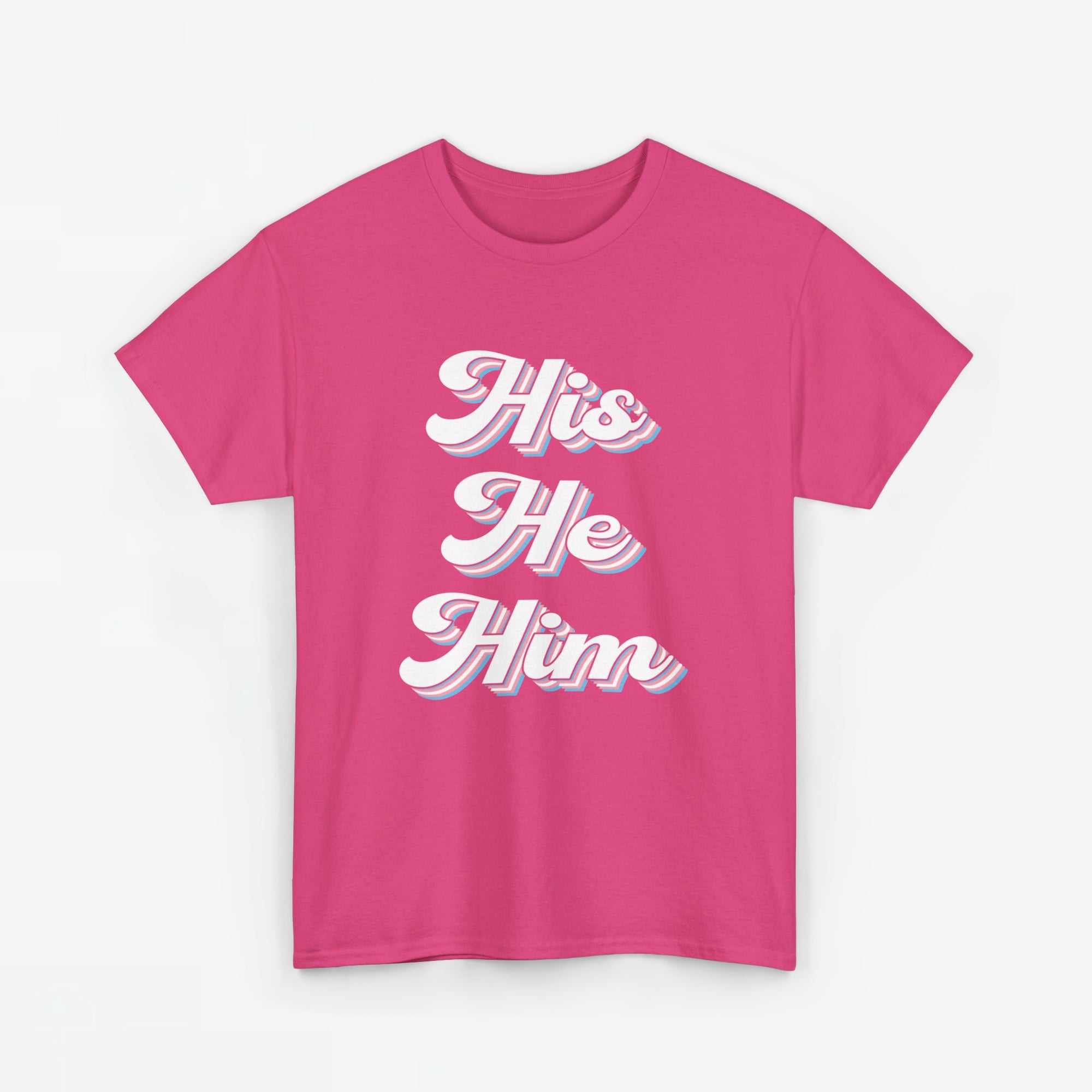 Gay Pride T-shirt - His He Him - Oversized #63