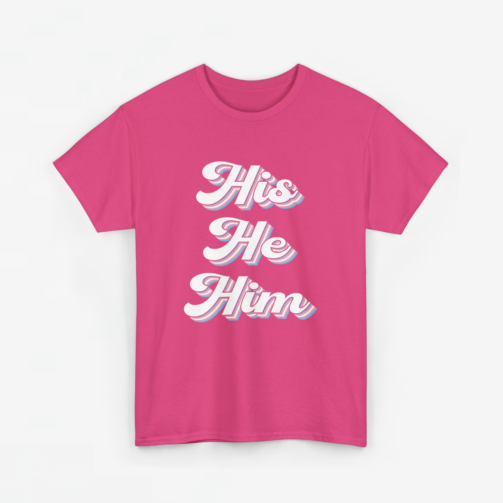 Gay Pride T-shirt - His He Him - Oversized #63