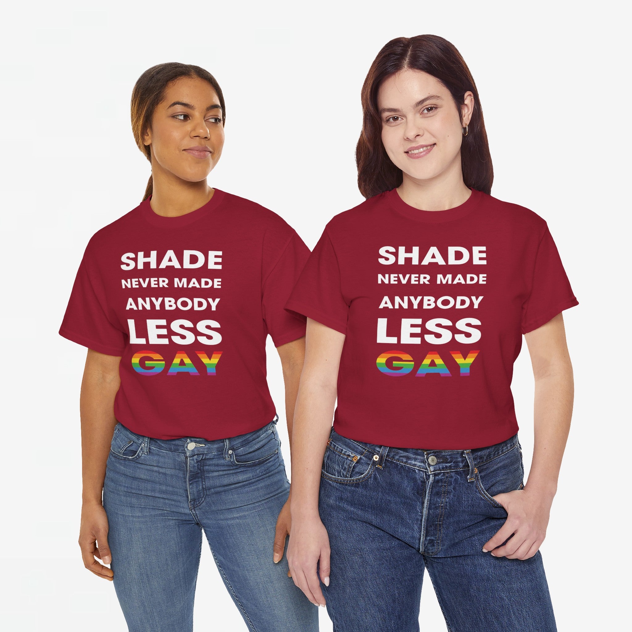 Gay Pride T-shirt - Shade never made anybody less gay - Oversized #62