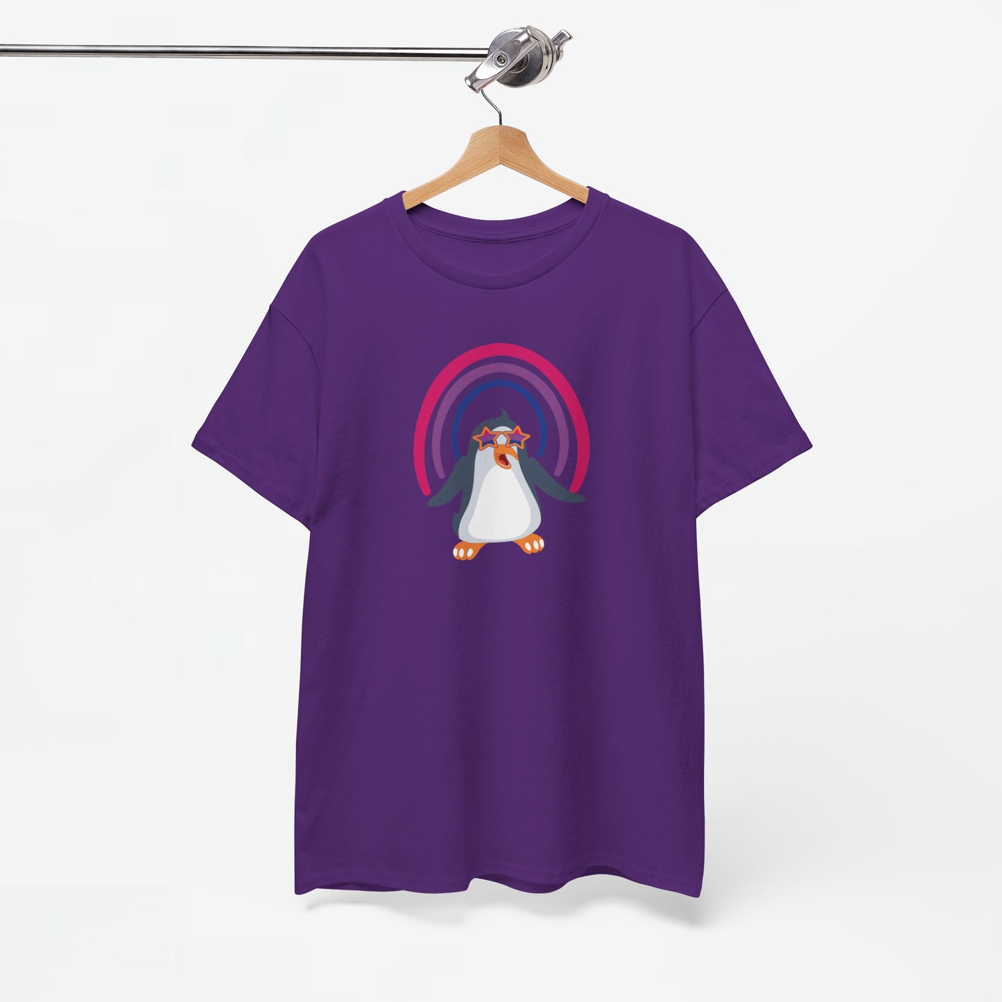 Gay Pride T-shirt - Bi Penguin - Oversized #59