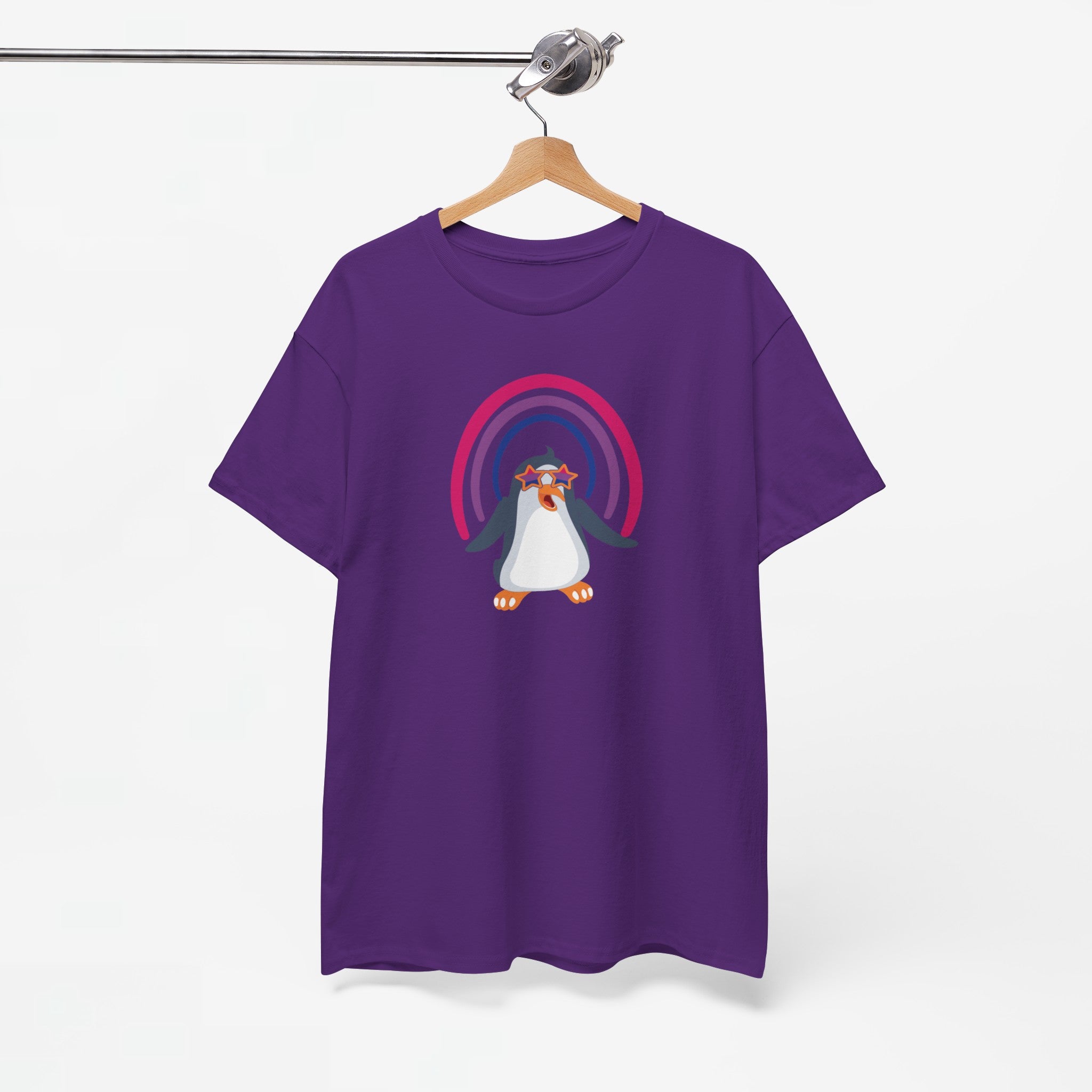 Gay Pride T-shirt - Bi Penguin - Oversized #59