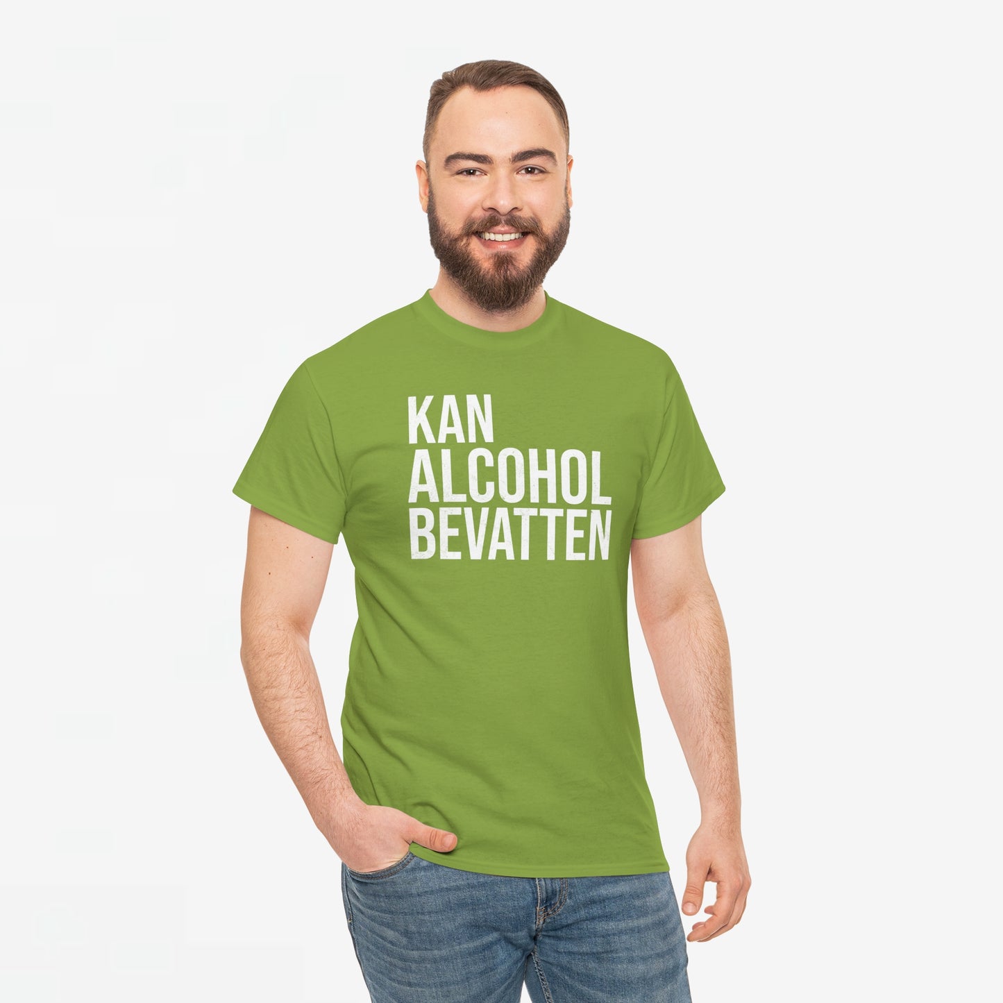 Kan Alcohol Bevatten | Front Print | Koningsdag T-shirt | Oversized