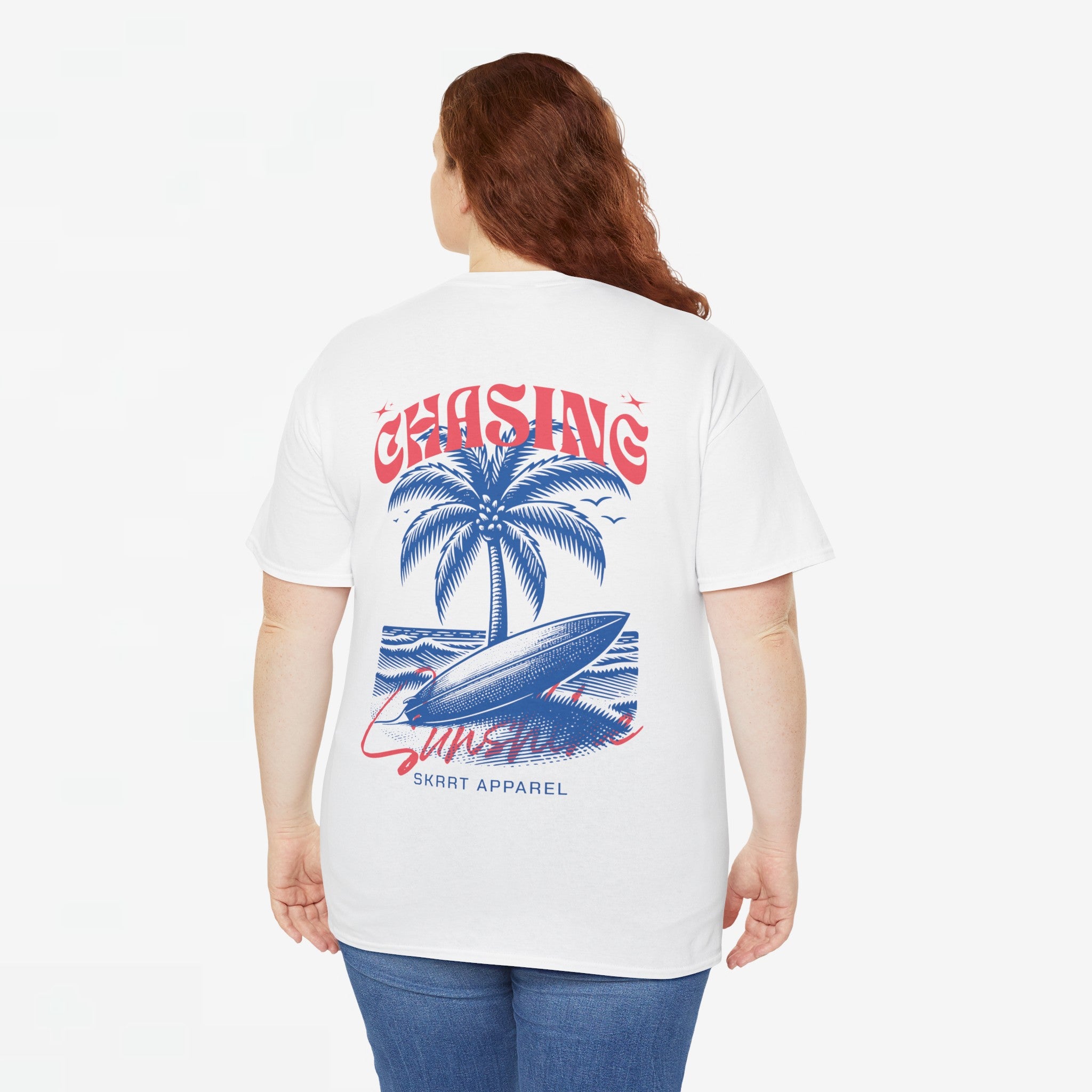 Zomer T-shirt voor Dames - Skrrtshirt Zomervakantie Oversized Tee #6 - Chasing Sunshine
